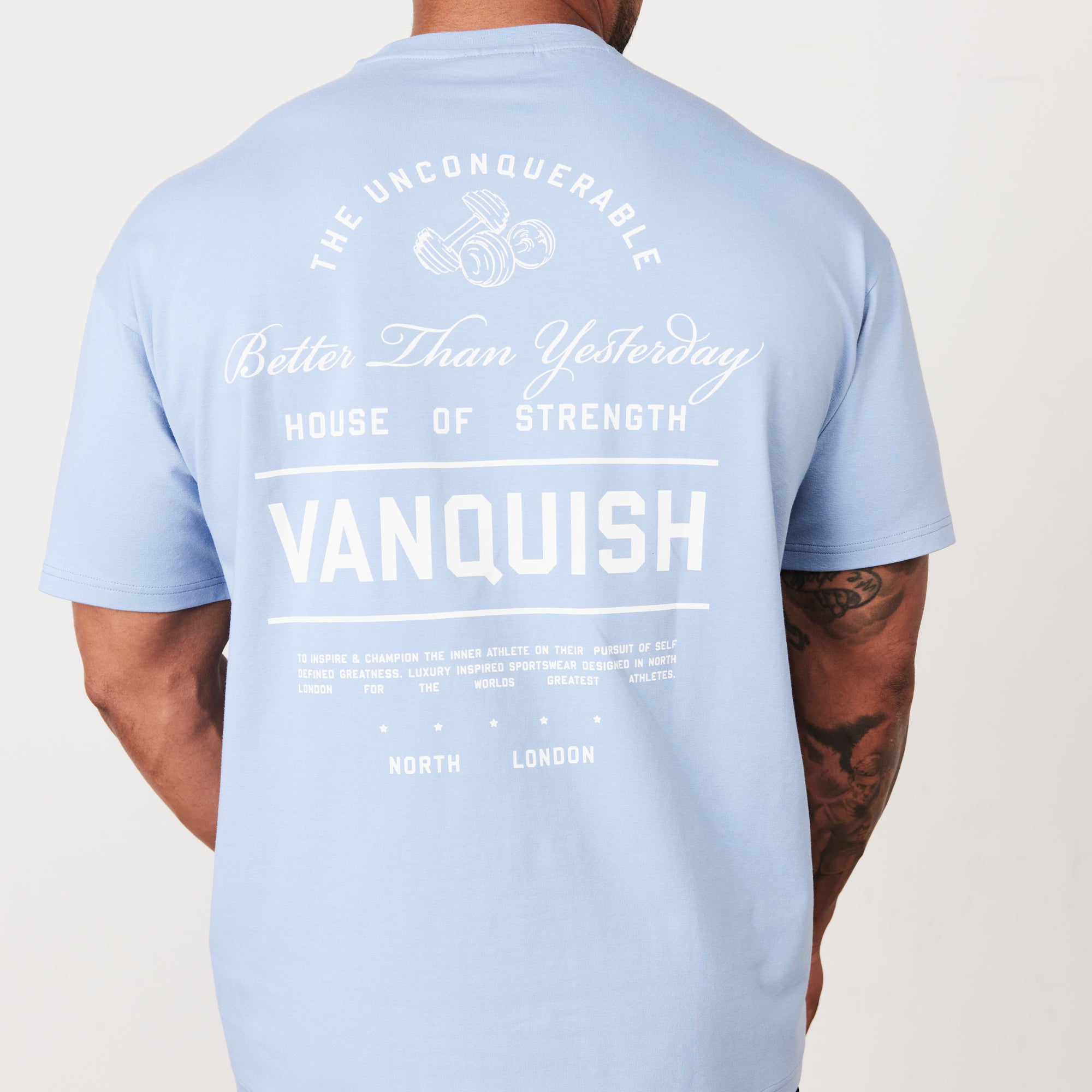 Vanquish TSP Dusty Blue Luxury Sportswear Oversized T Shirt