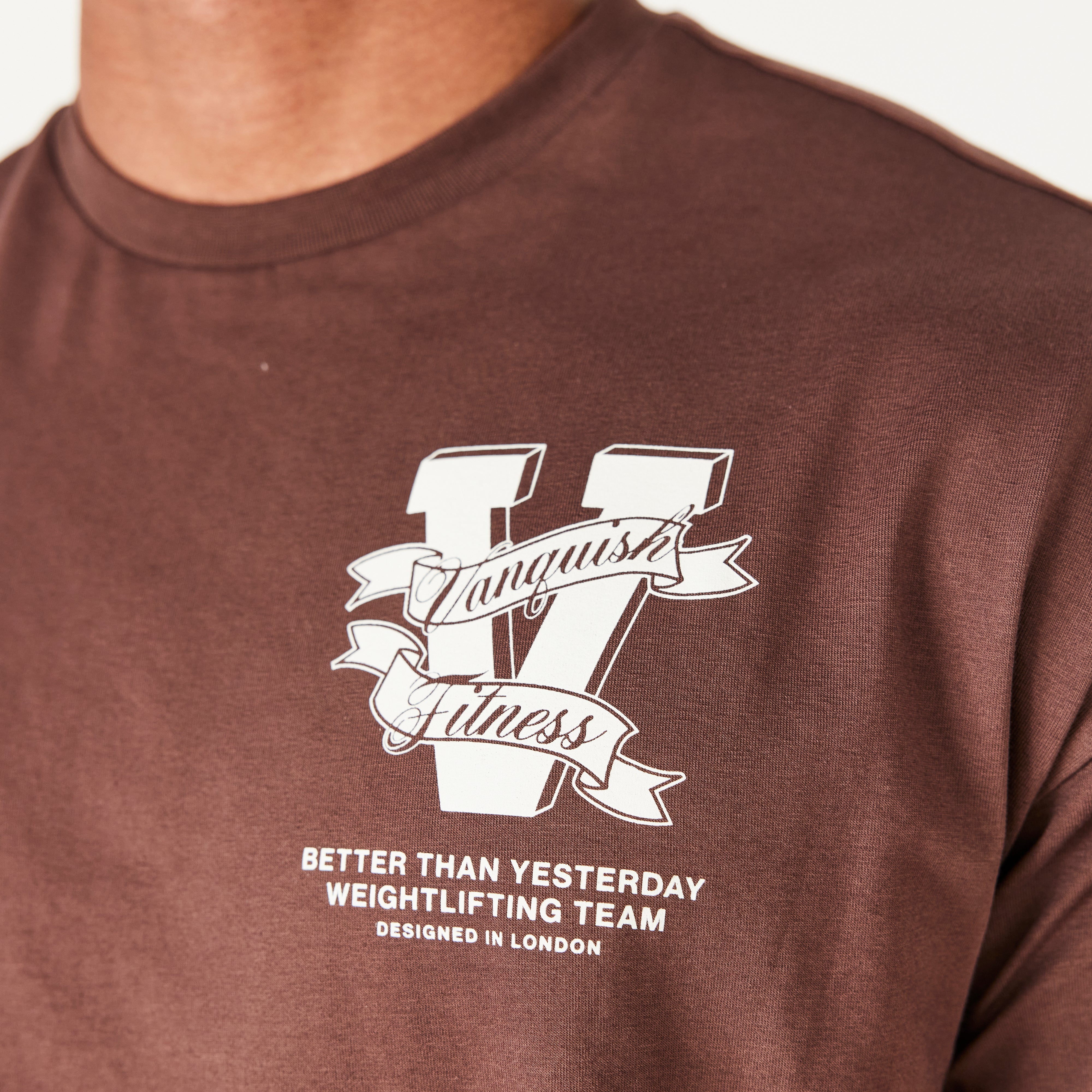 Vanquish TSP Coffee Brown Weightlifting Team Oversized T Shirt