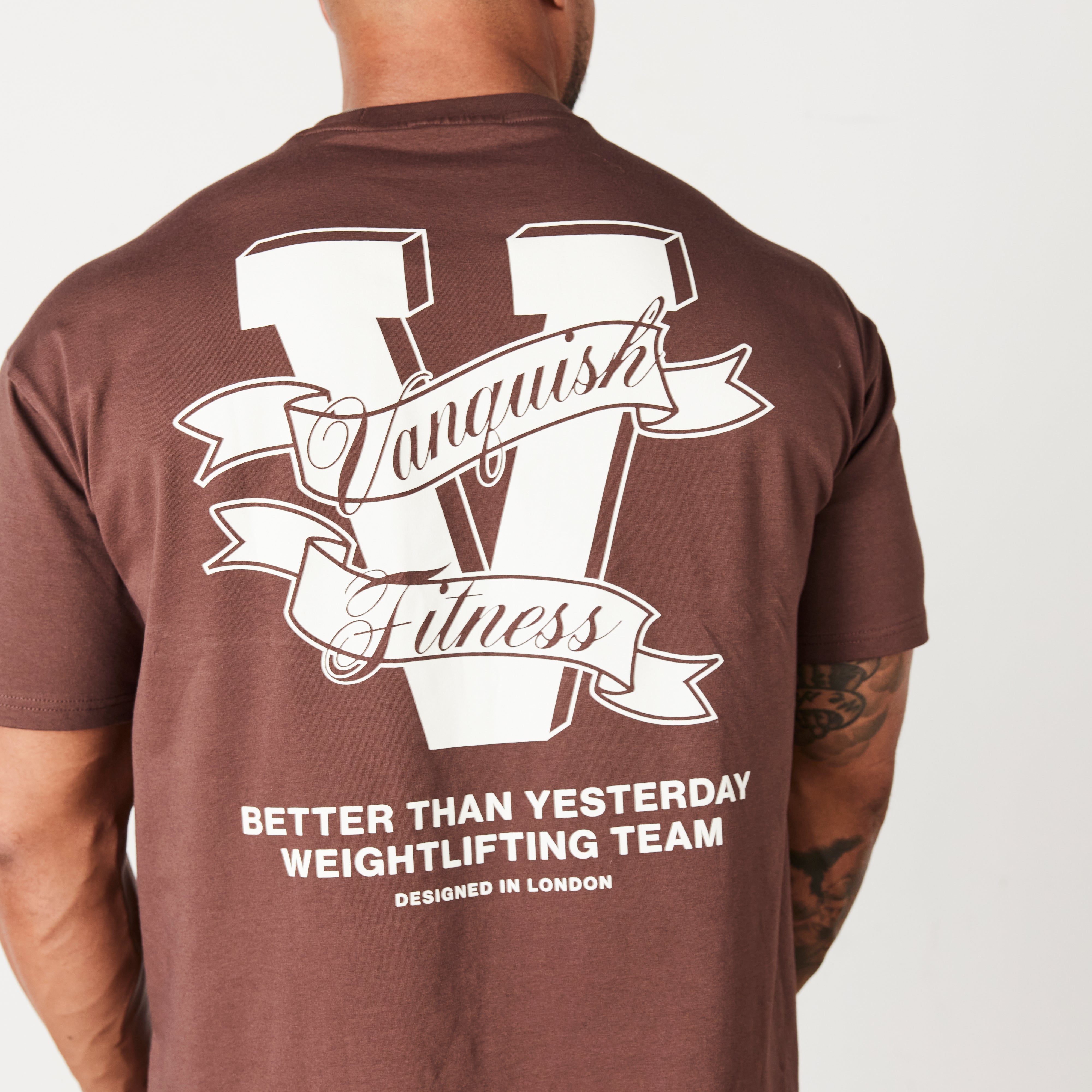 Vanquish TSP Coffee Brown Weightlifting Team Oversized T Shirt