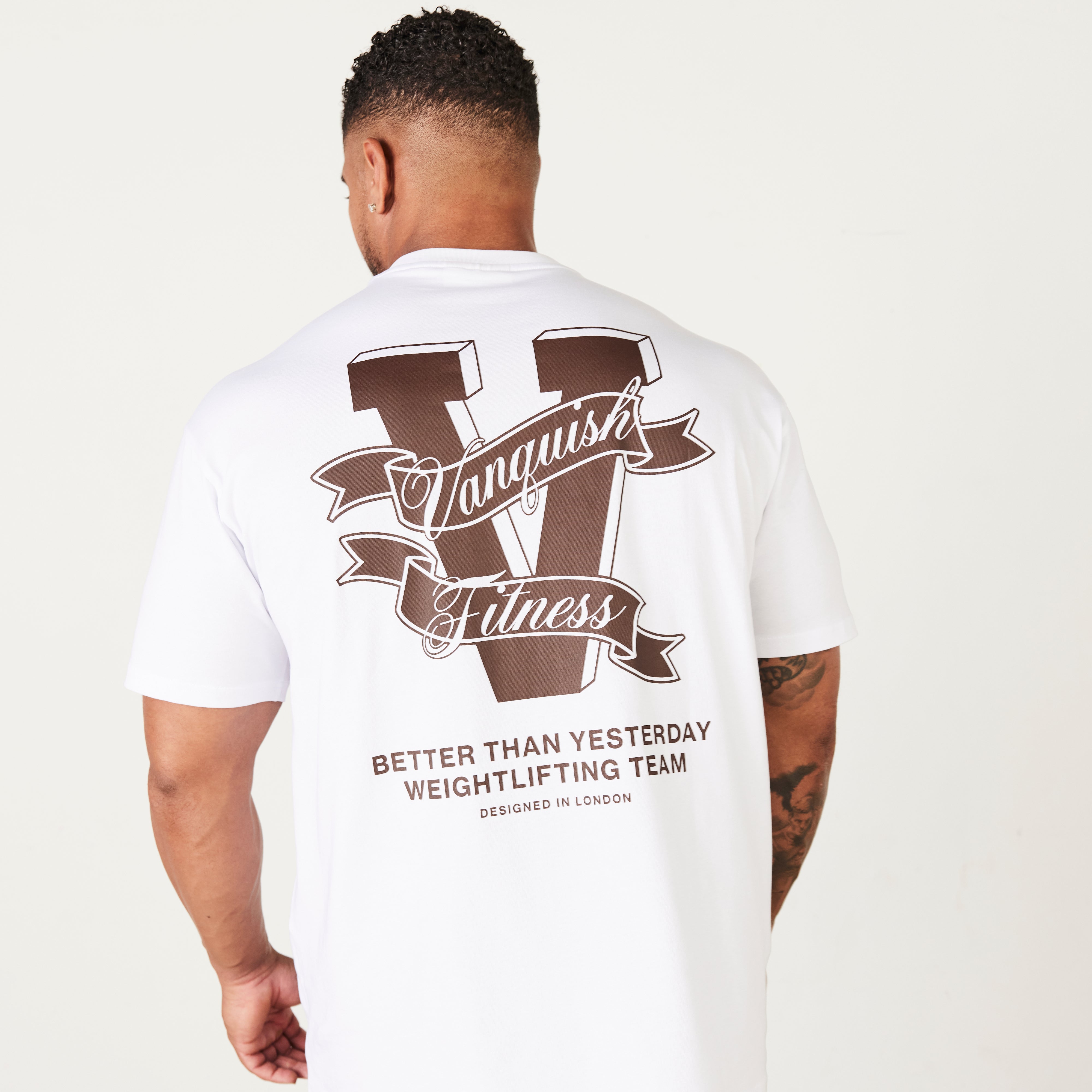 Vanquish TSP White Weightlifting Team Oversized T Shirt