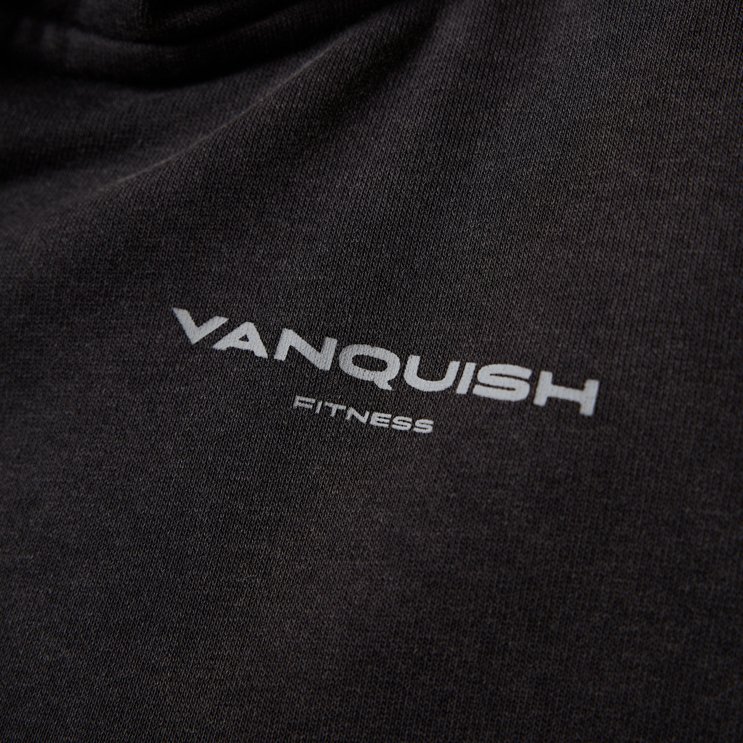 Vanquish Washed Black Full Zip Cropped Hoodie