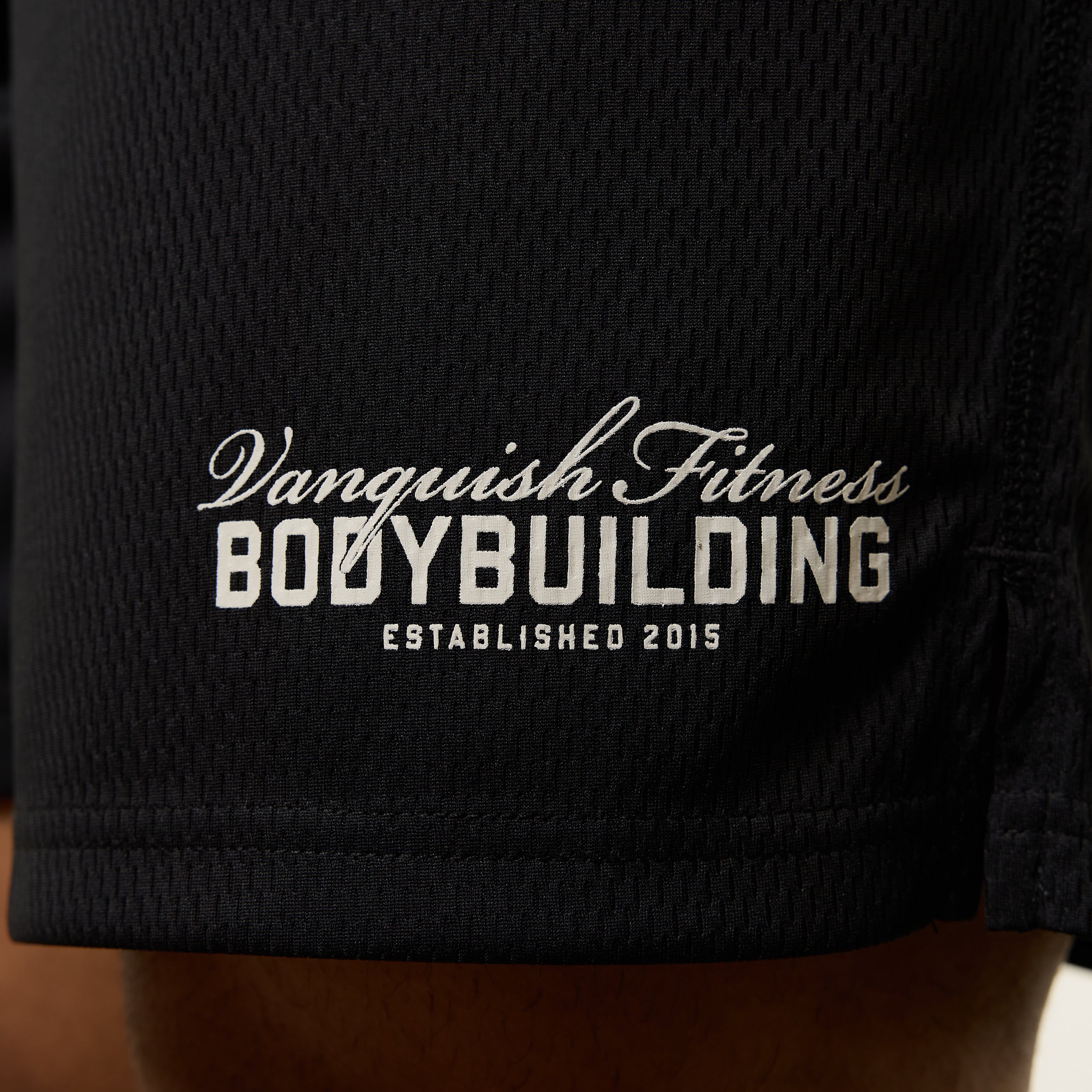 Vanquish Bodybuilding Black Mesh Shorts