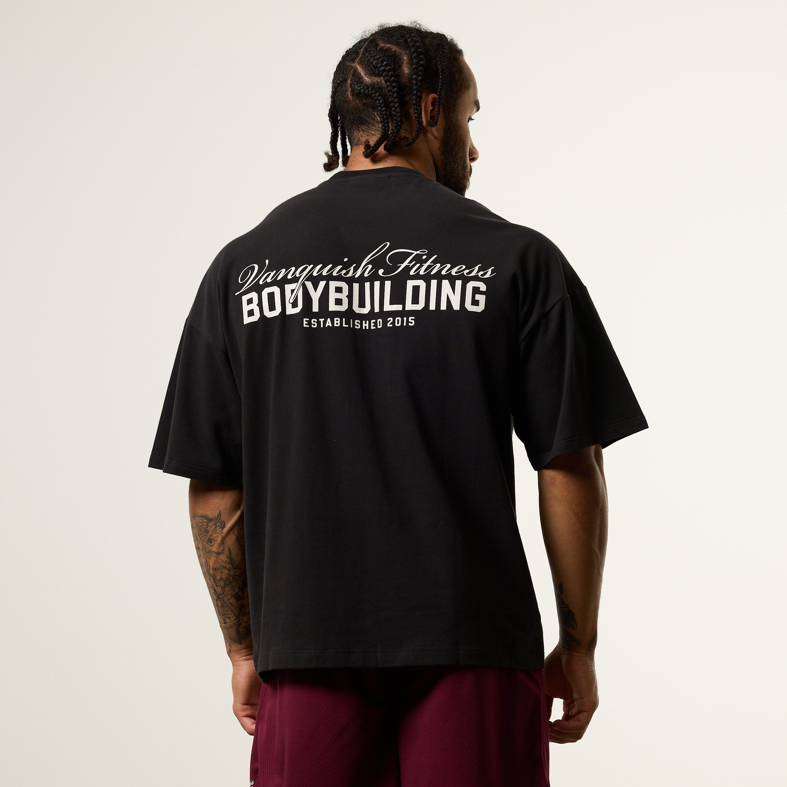 Vanquish Bodybuilding Black Oversized Boxy T Shirt