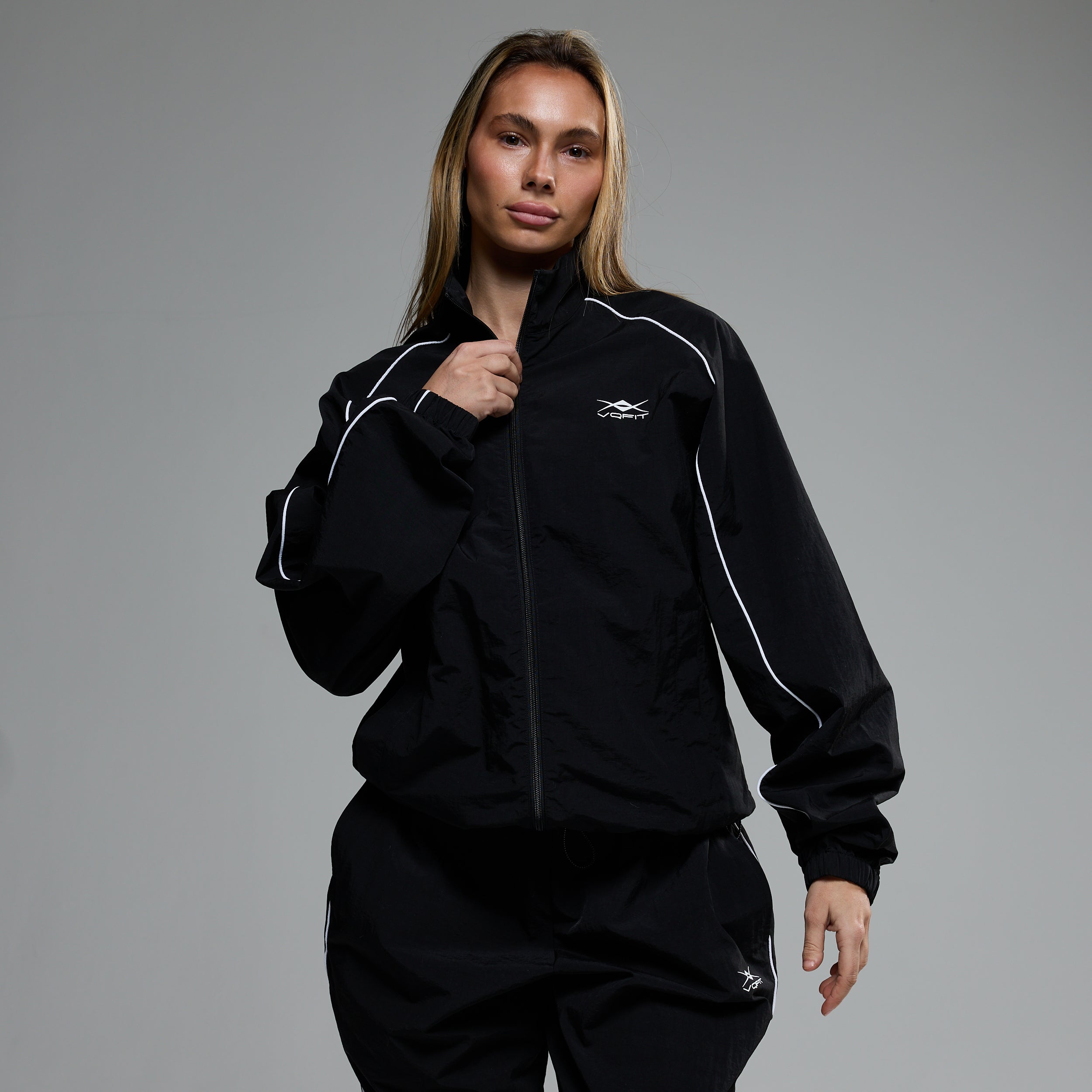 NYLON BLACK TRACK JACKET