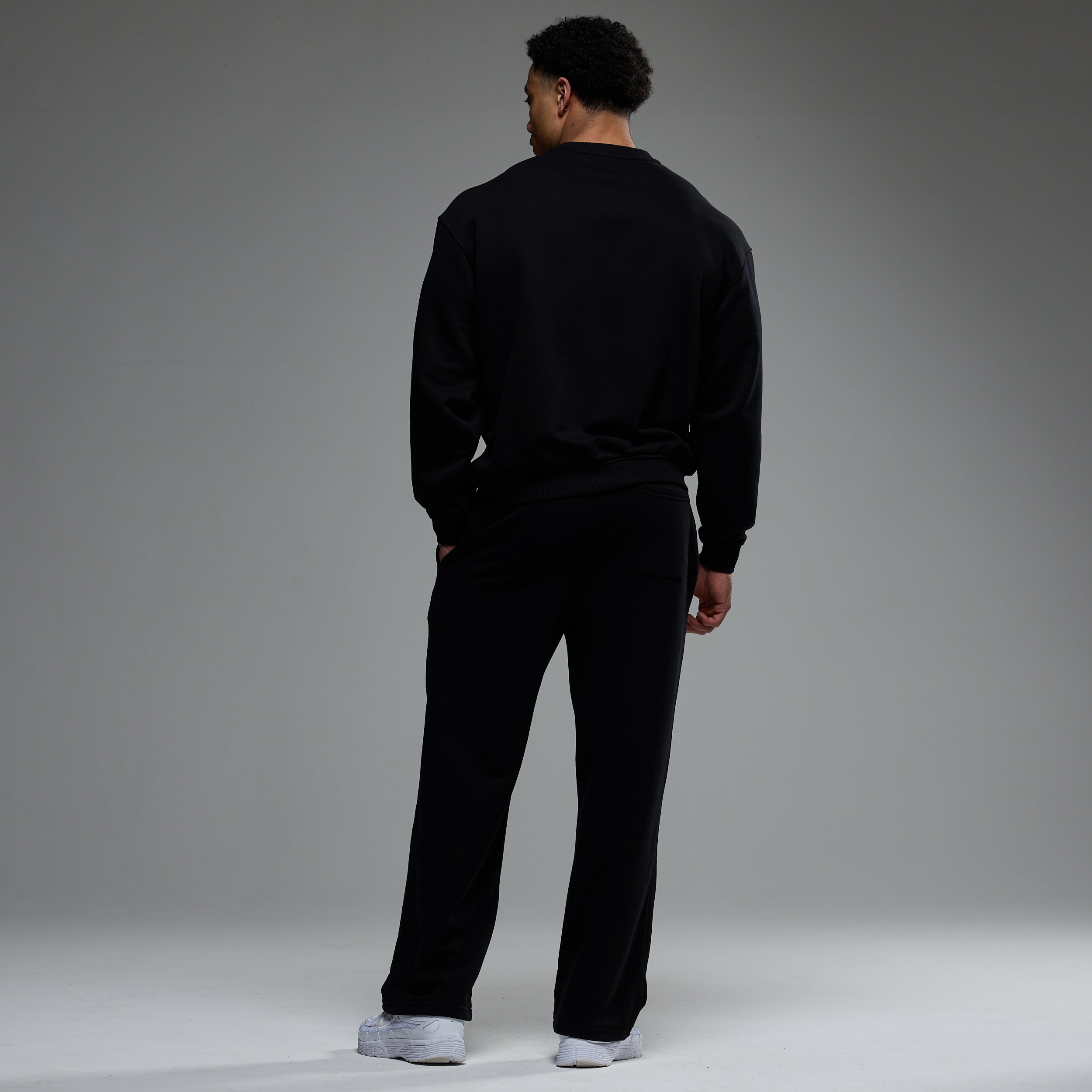 MONOGRAM BLACK STRAIGHT LEG SWEATPANTS