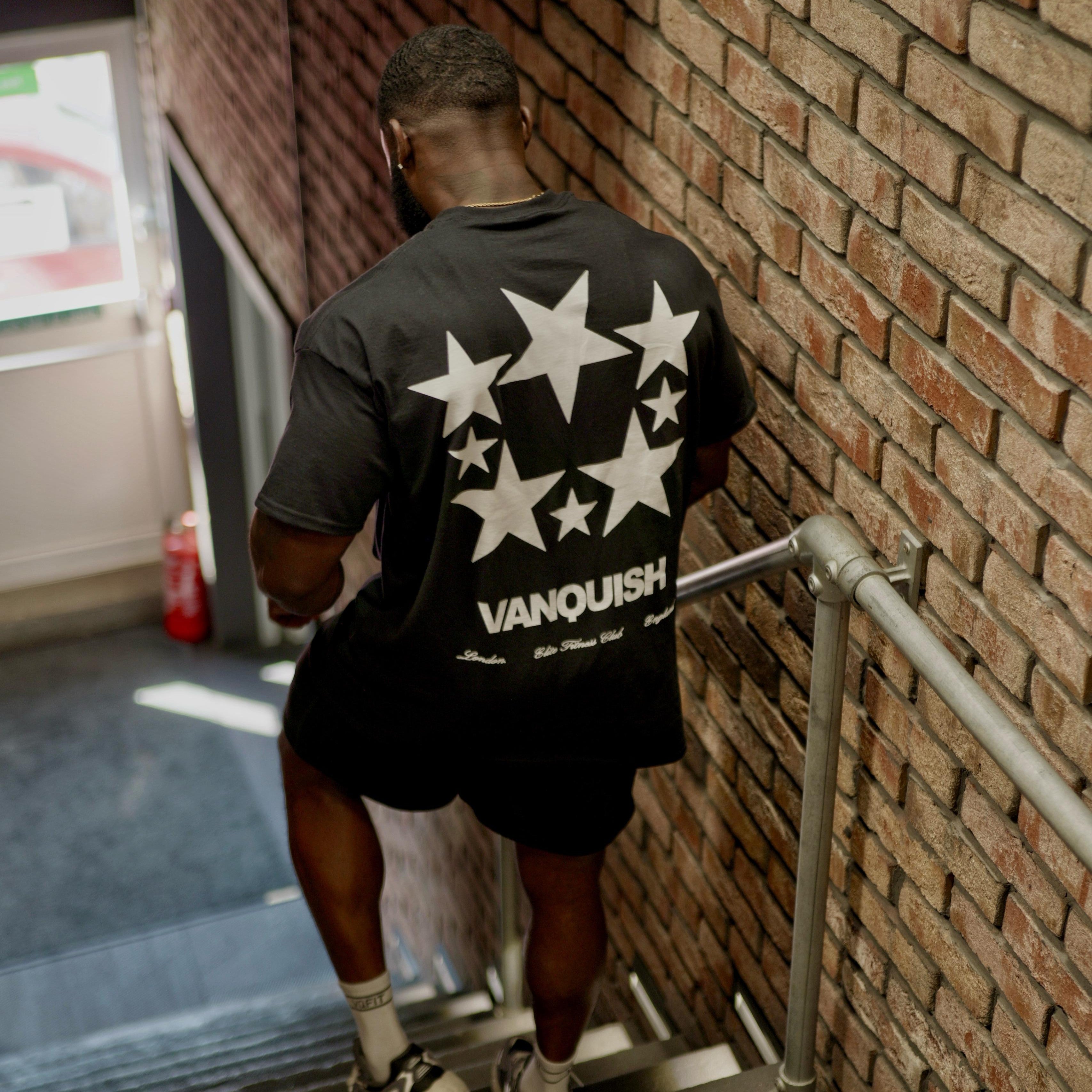 関税送料込 Vanquish x DT Lift Heavy オーバーサイズ Tシャツ VANQUISH FITNESS DaveTrainsモデル ブラック オーバーサイズTシャツ