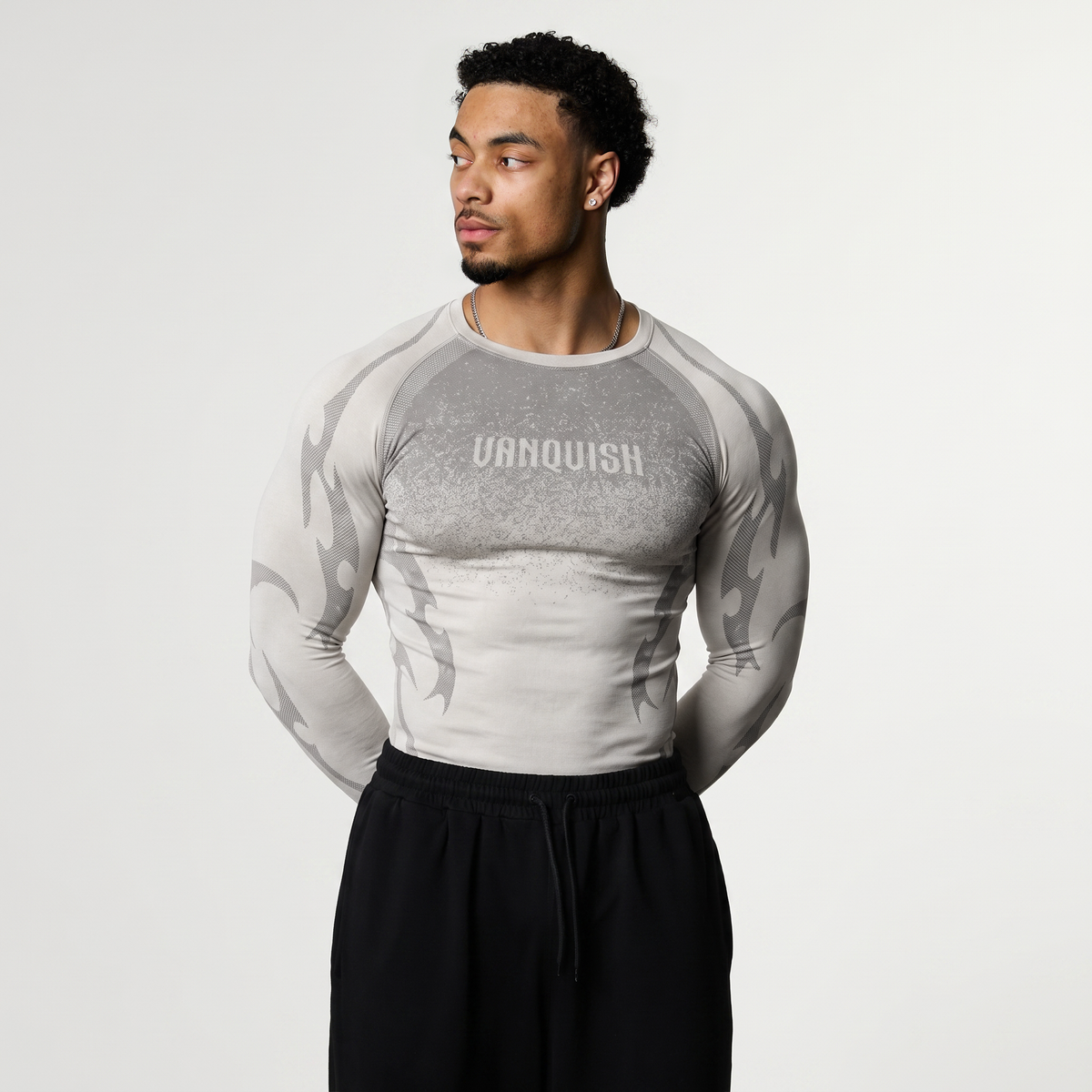 Tribal Compression Long Sleeve Multi 3 Pack - Black/Red, Navy, Grey