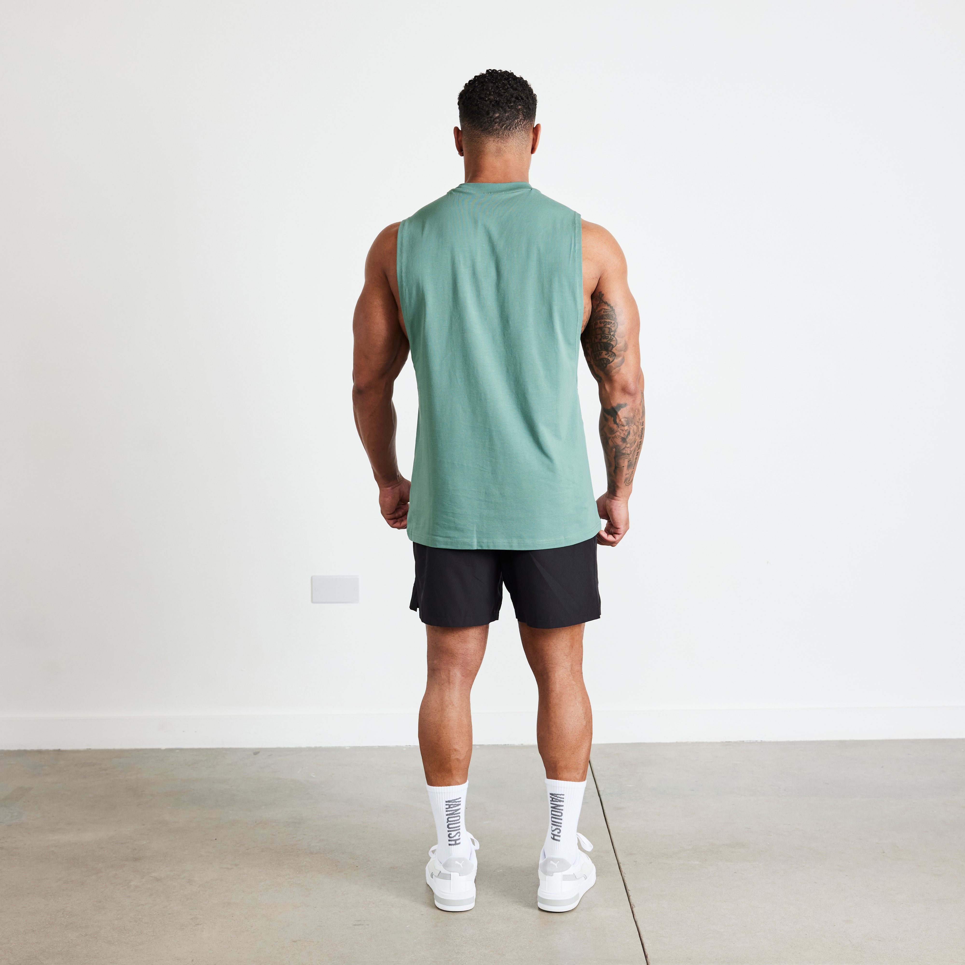Vanquish TSP Olive Green Metal Sleeveless T Shirt
