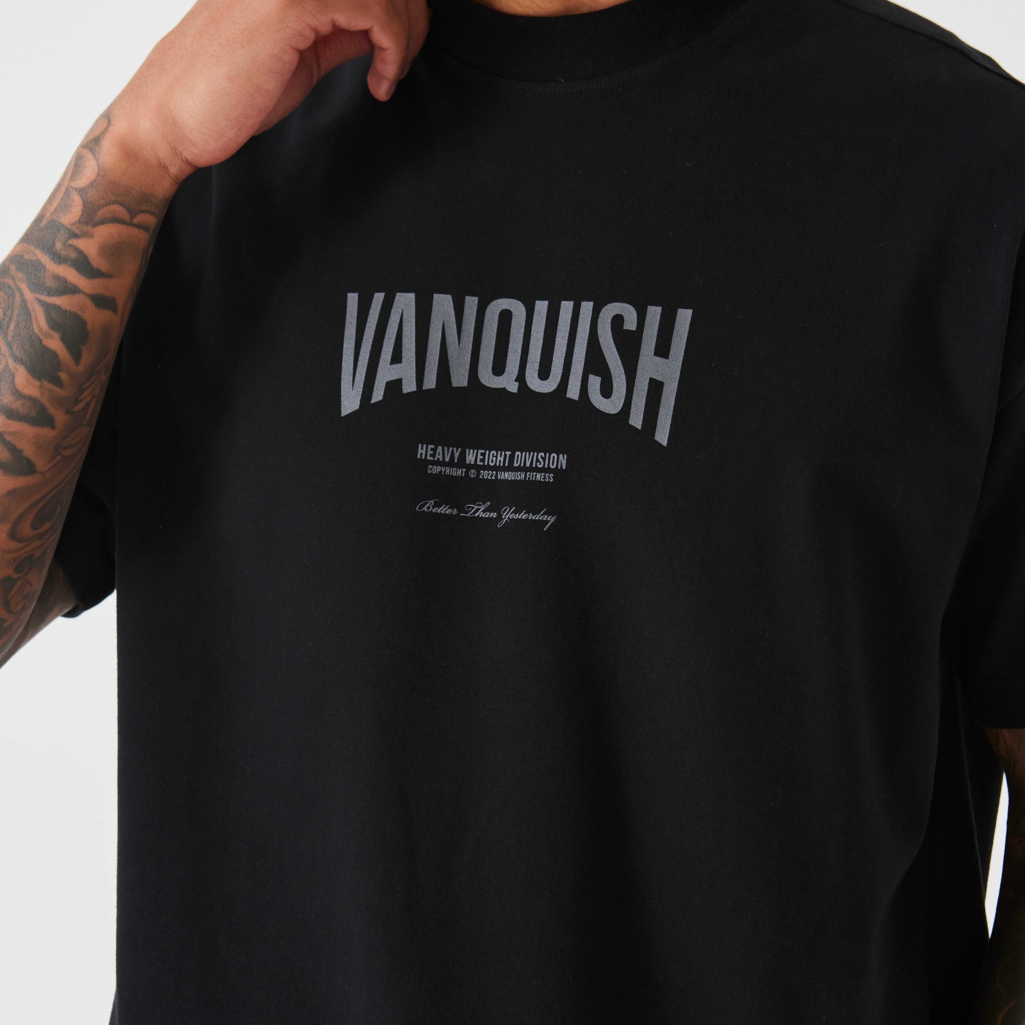 Vanquish Heavyweight Division Black Oversized T Shirt