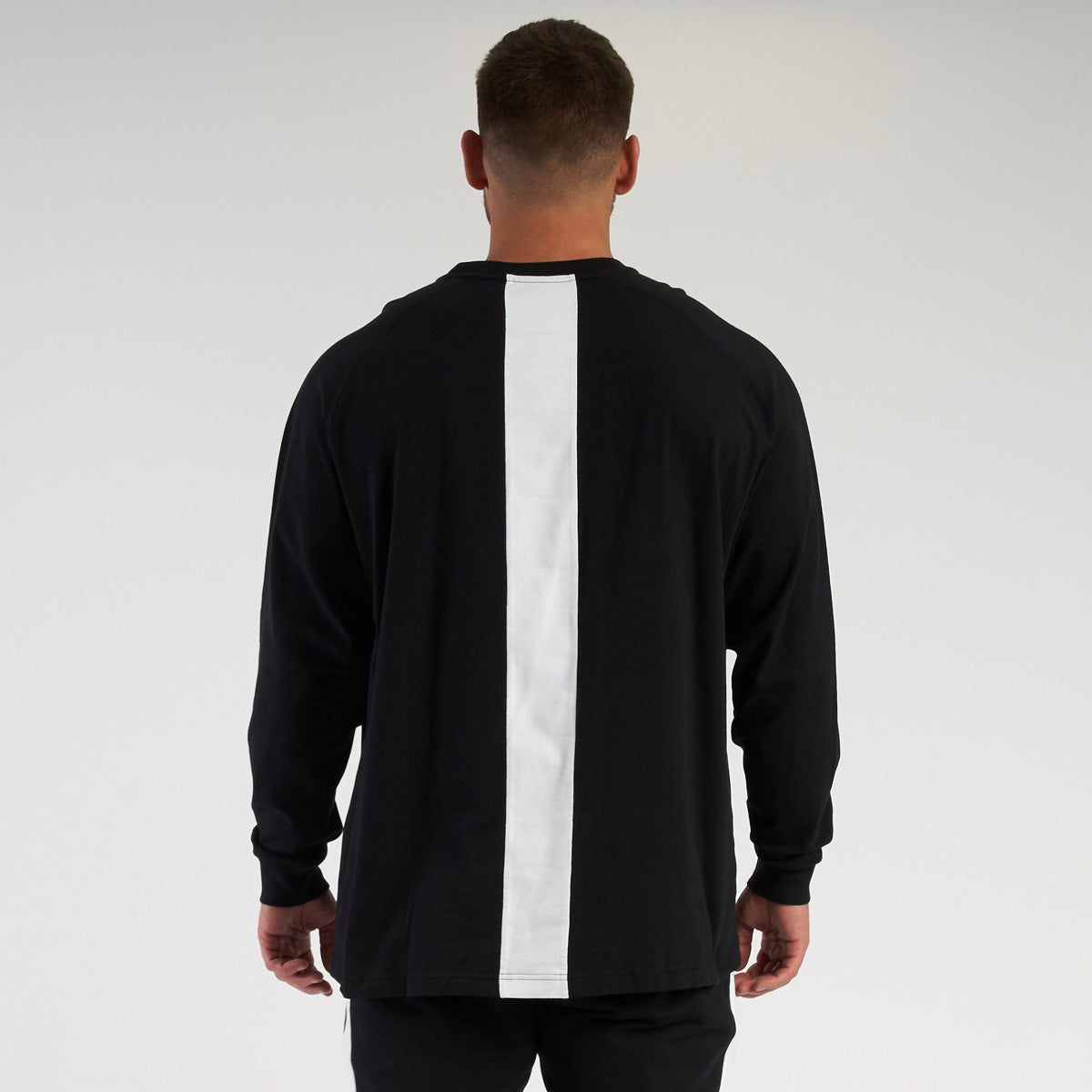 Vanquish Contrast Black Oversized Long Sleeve T Shirt