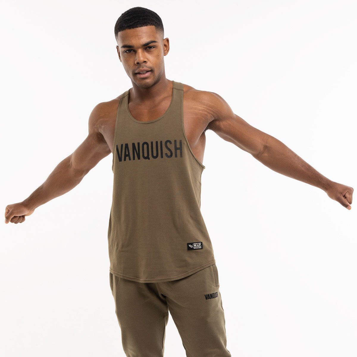 Vanquish Warm Up Project Olive Tank Top