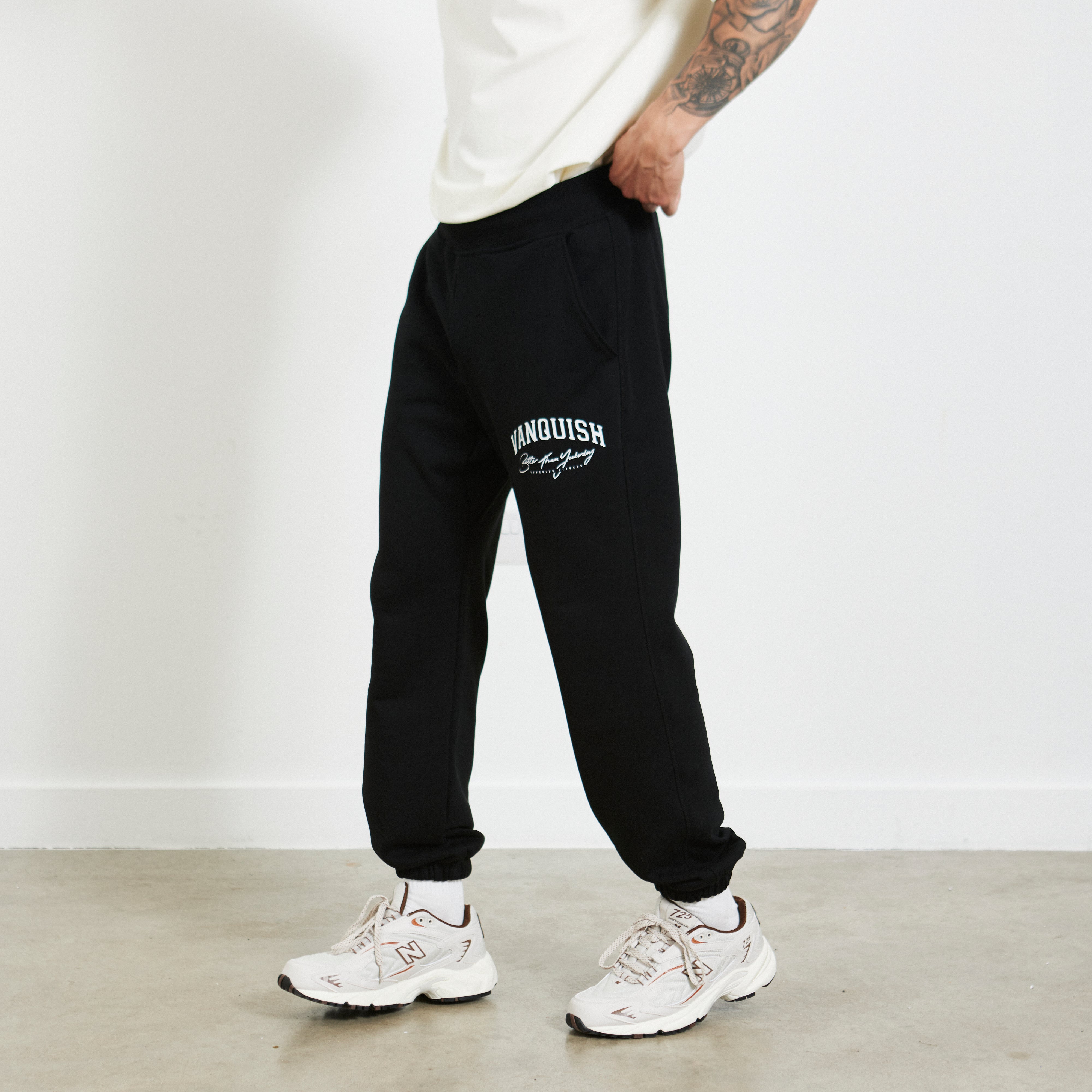 Vanquish Better Than Yesterday Black Relaxed Fit Sweatpants