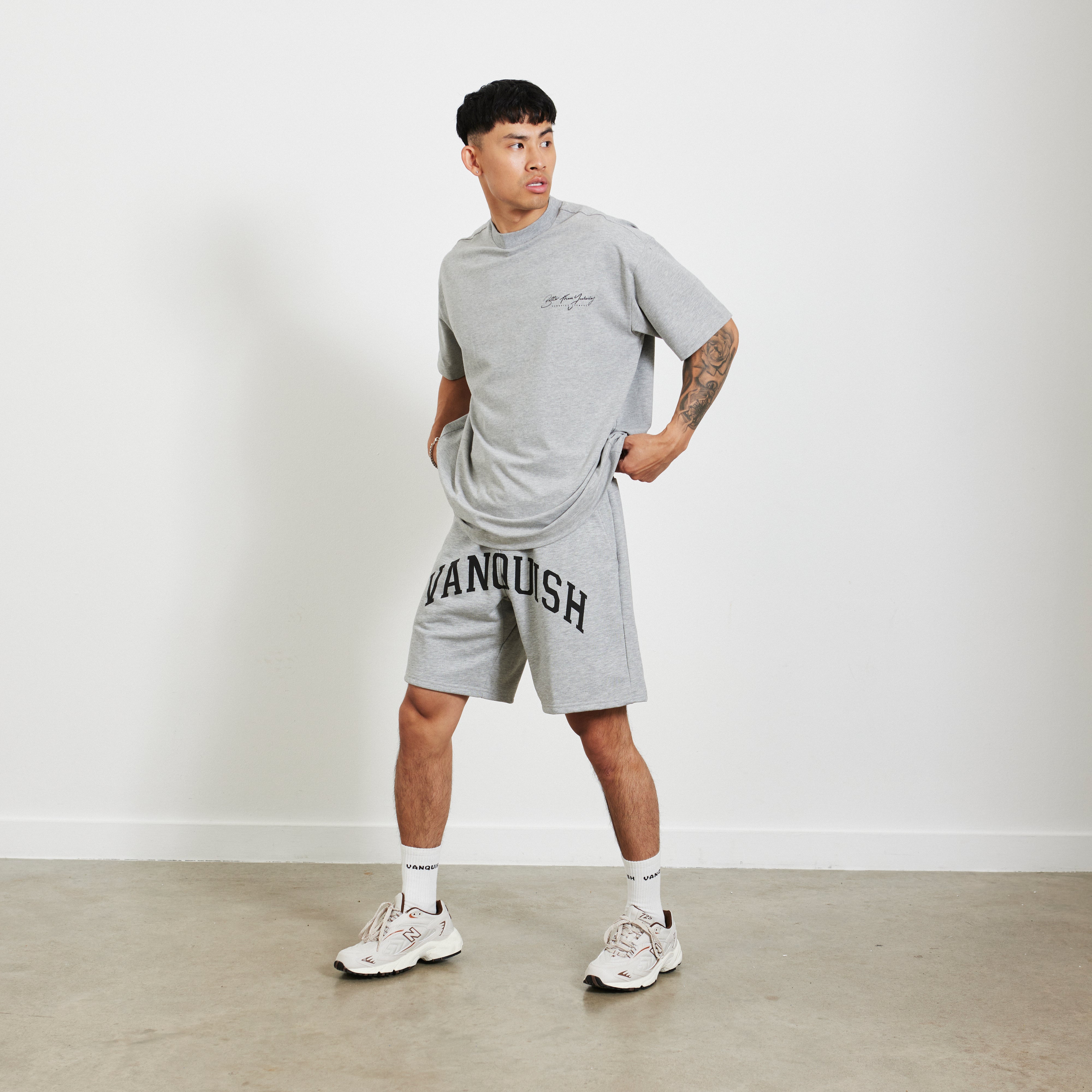 Vanquish Better Than Yesterday Heather Grey Relaxed Fit Shorts
