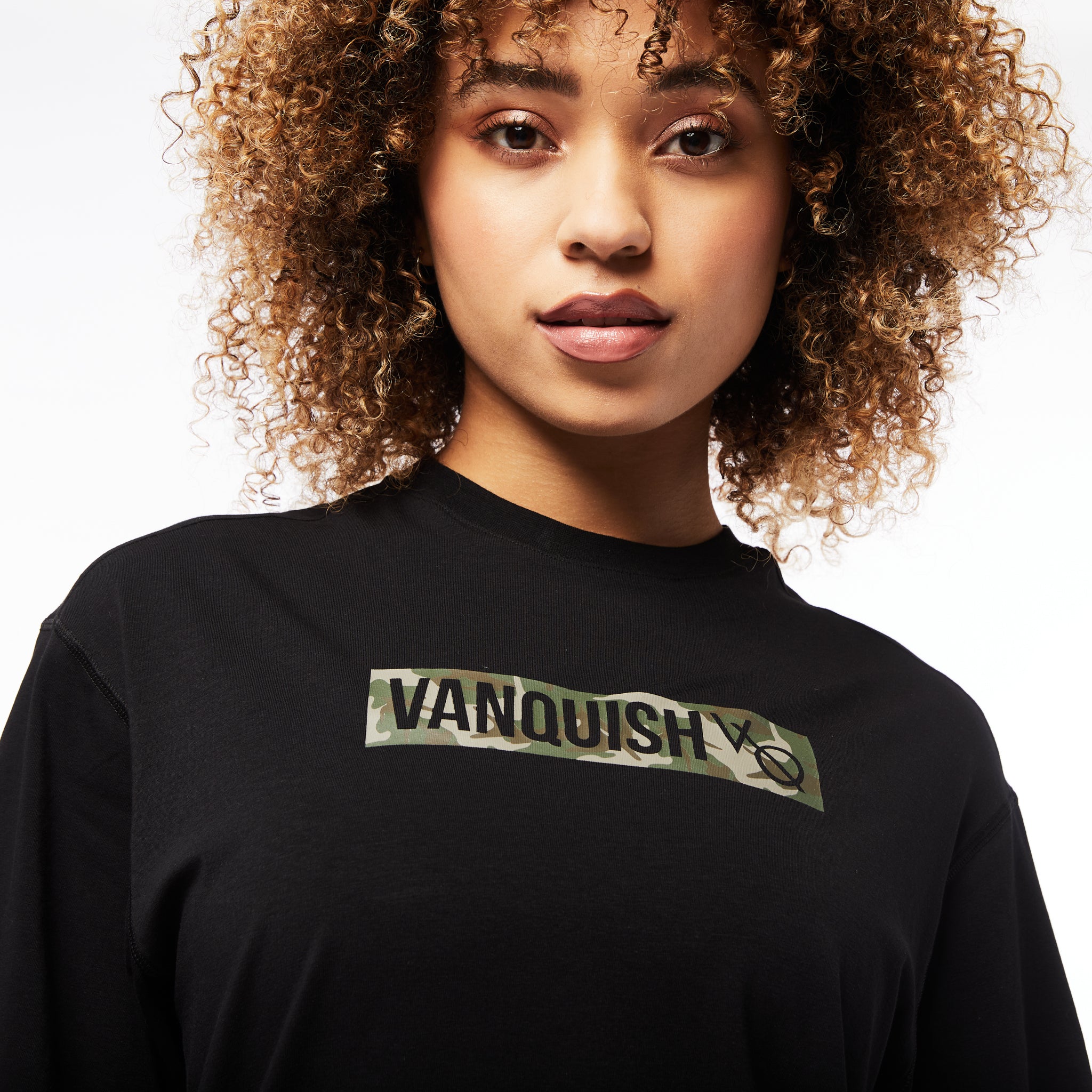 Vanquish Unisex Box Logo Black Camo Oversized T Shirt