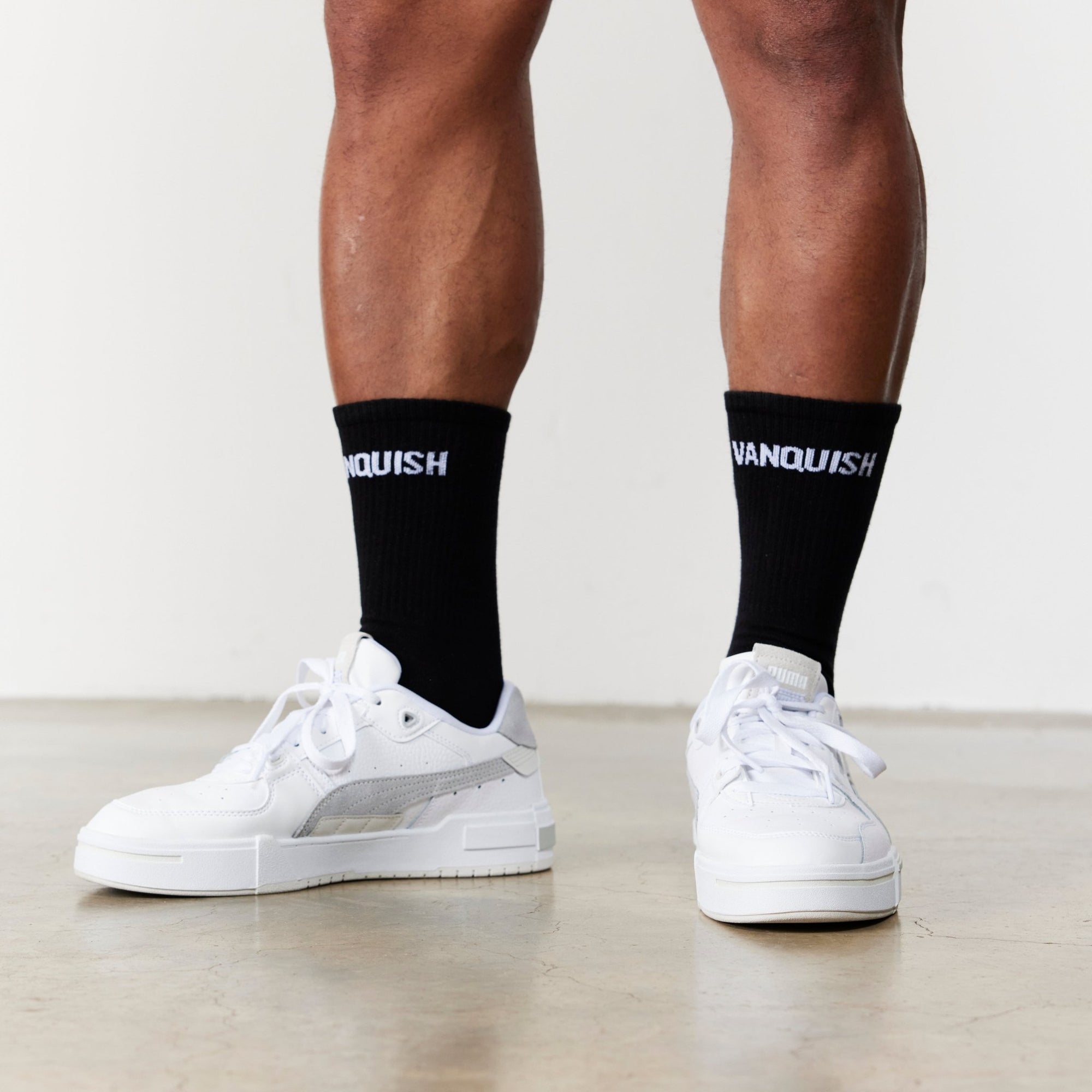 Vanquish Black Front Logo Organic Socks - Vanquish Fitness