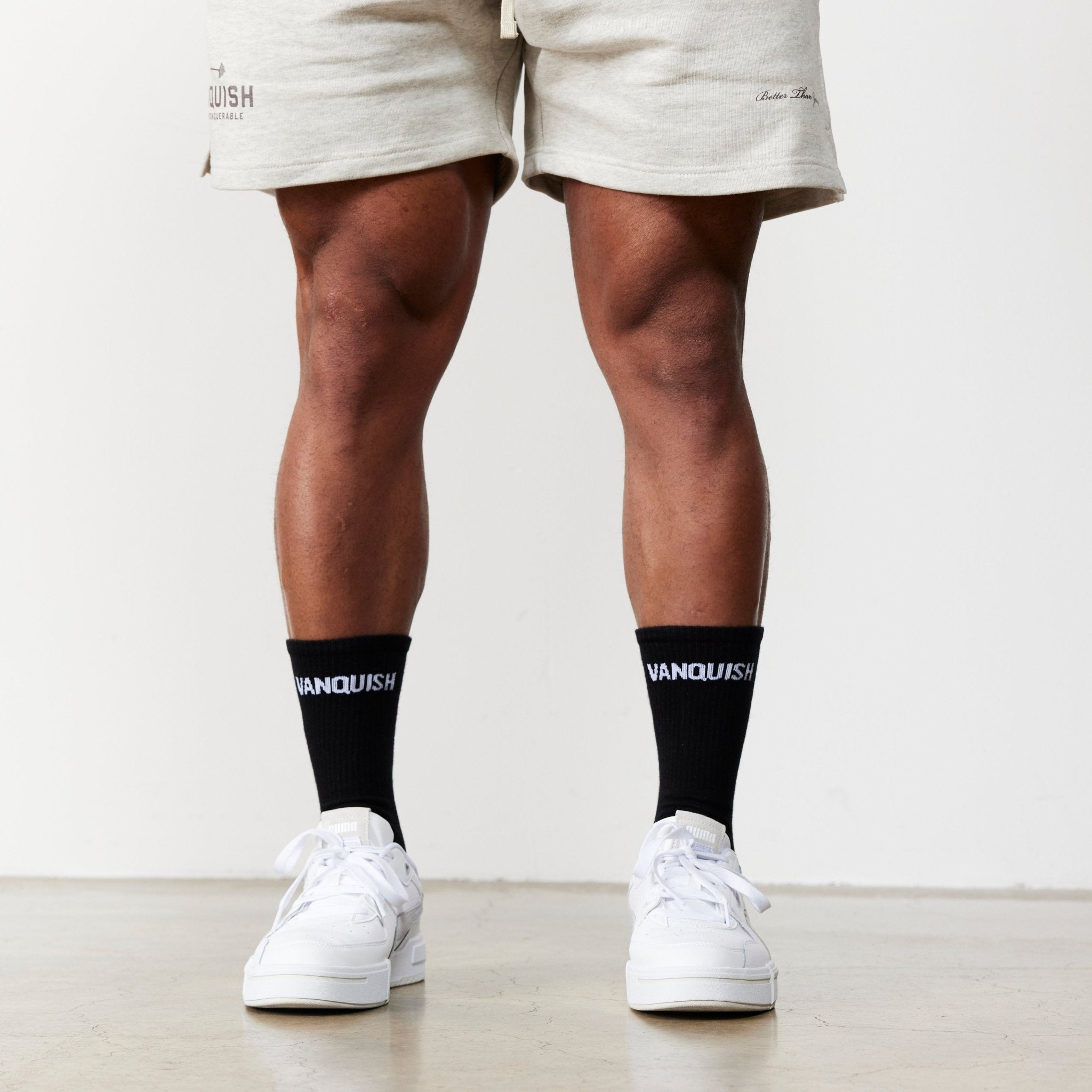 Vanquish Black Front Logo Organic Socks - Vanquish Fitness