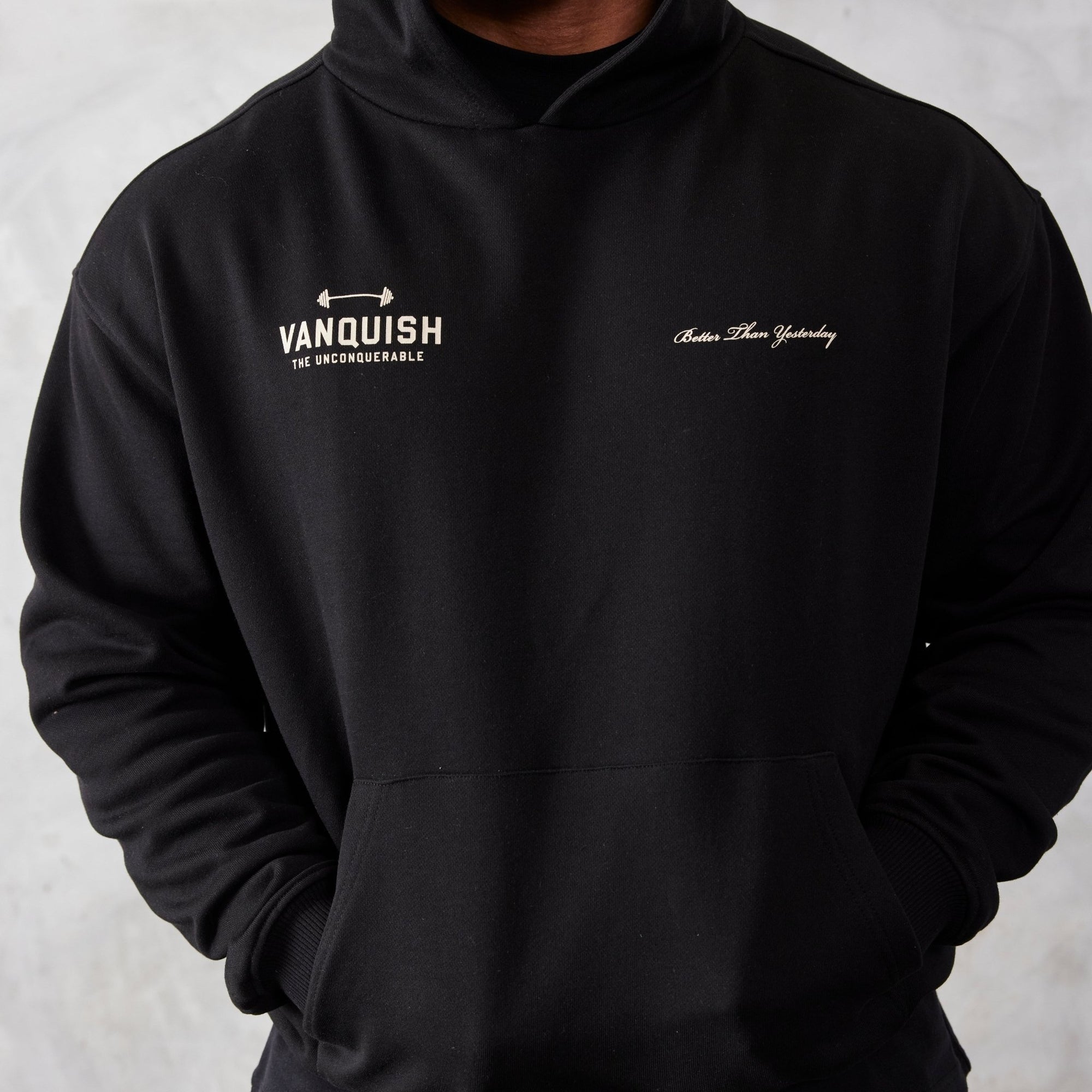 Vanquish Black Unconquerable Oversized Pullover Hoodie - Vanquish Fitness
