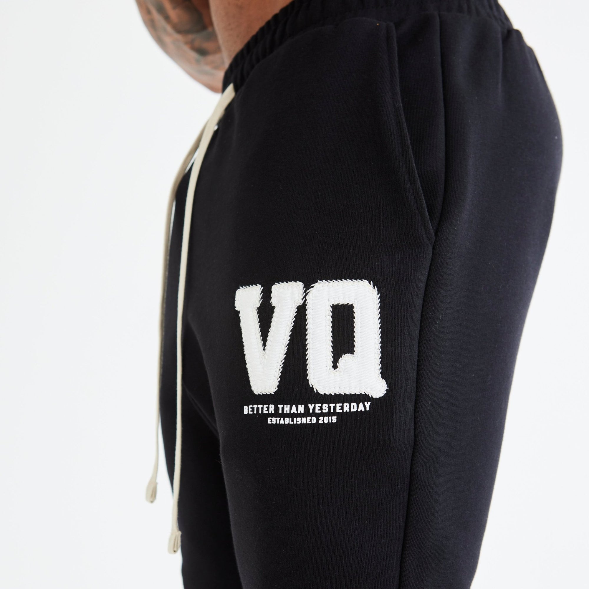 Vanquish Black Varsity Tapered Sweatpants - Vanquish Fitness