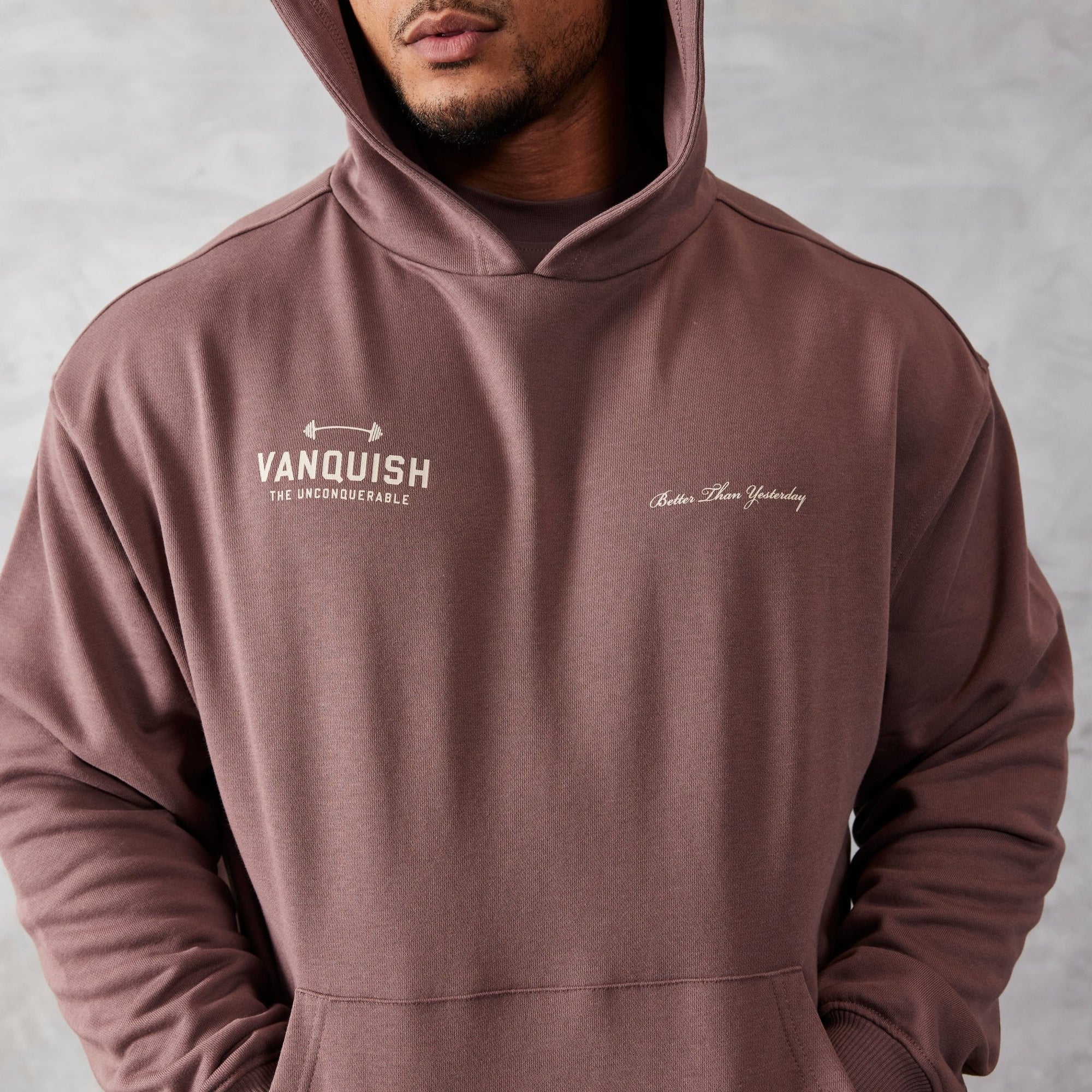 Vanquish Brown Unconquerable Oversized Pullover Hoodie - Vanquish Fitness