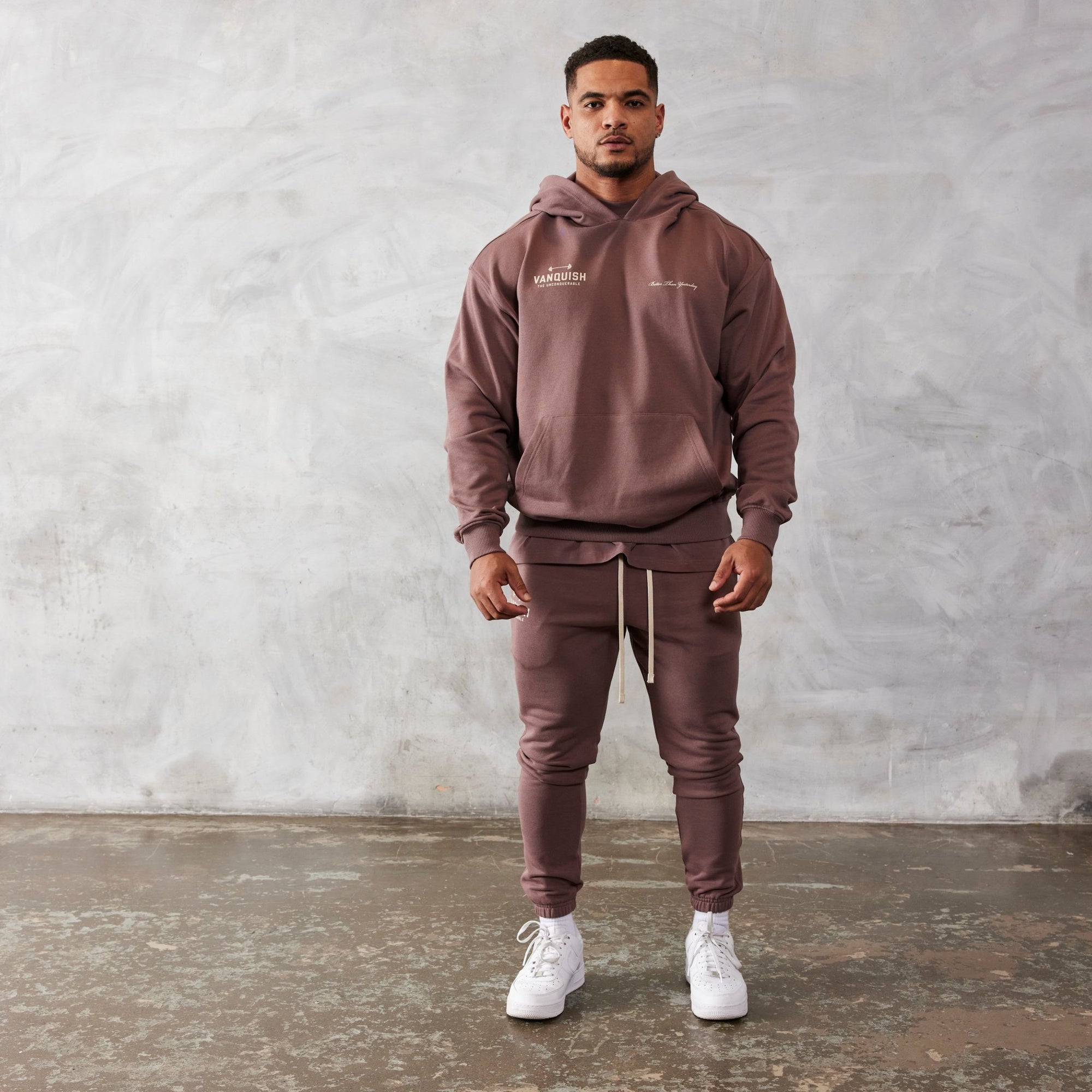 Vanquish Brown Unconquerable Oversized Pullover Hoodie - Vanquish Fitness