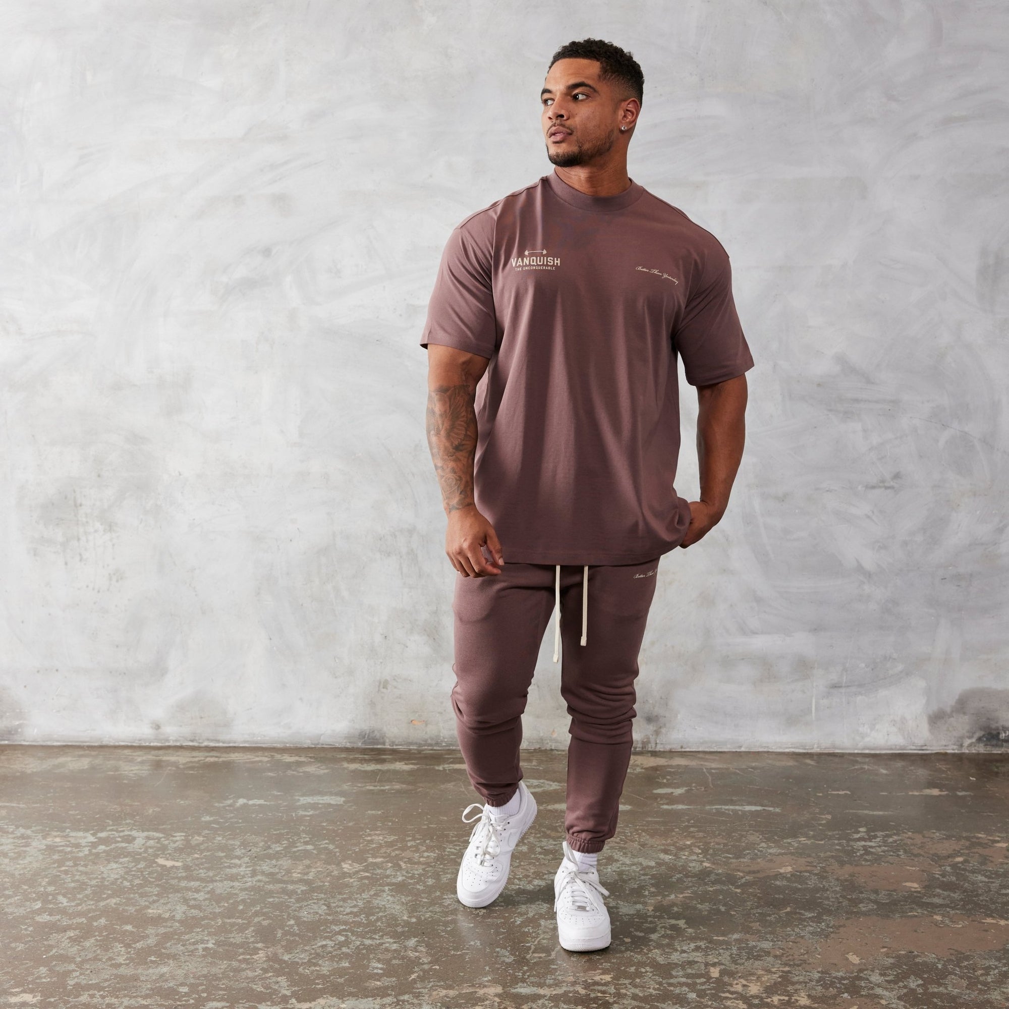 Vanquish Brown Unconquerable Oversized T Shirt - Vanquish Fitness