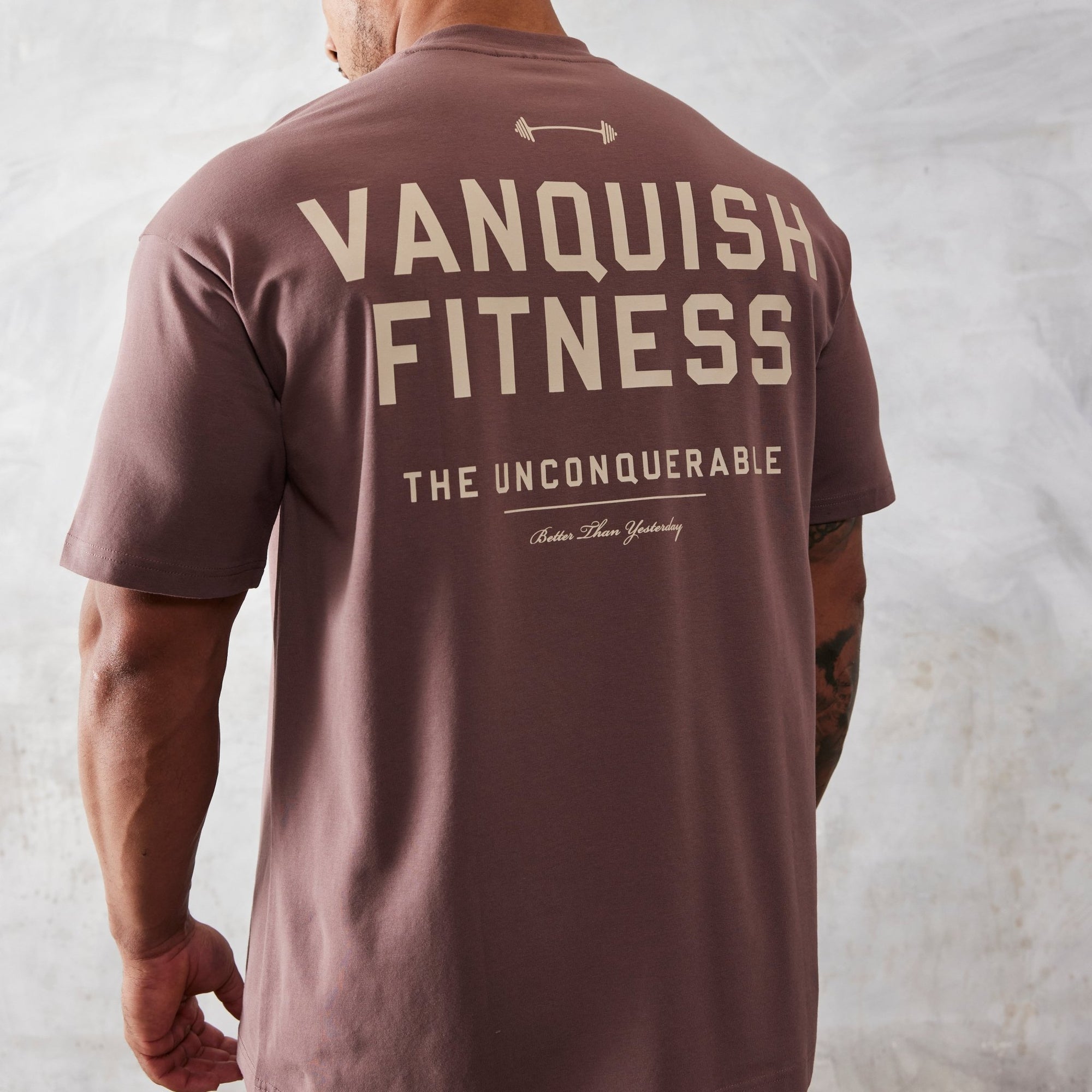 Vanquish Brown Unconquerable Oversized T Shirt - Vanquish Fitness