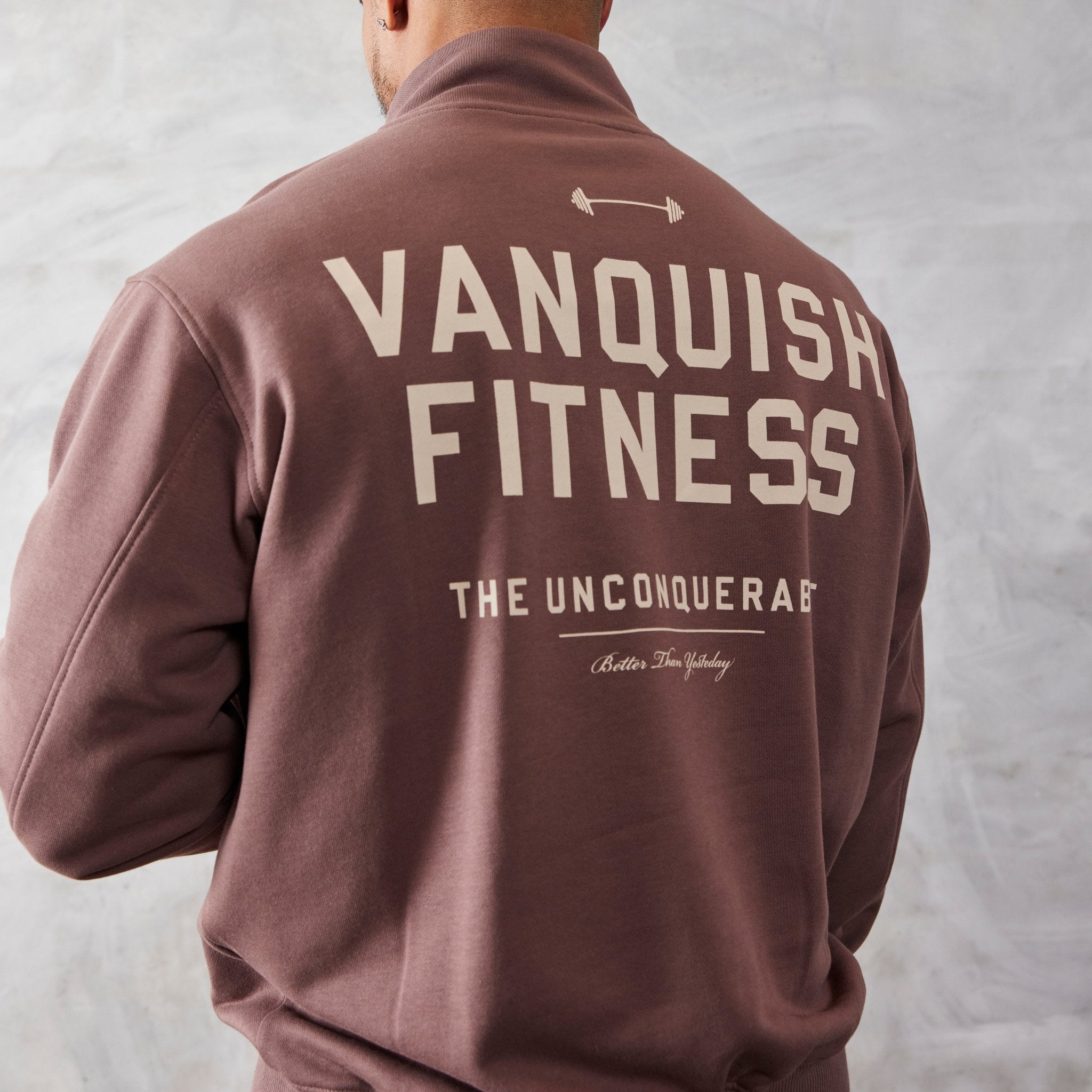 Vanquish Brown Unconquerable Quarter Zip Sweater - Vanquish Fitness