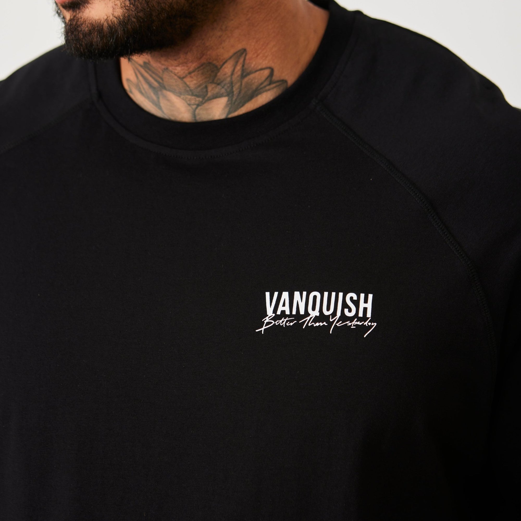Vanquish BTY Black Oversized Raglan T Shirt - Vanquish Fitness