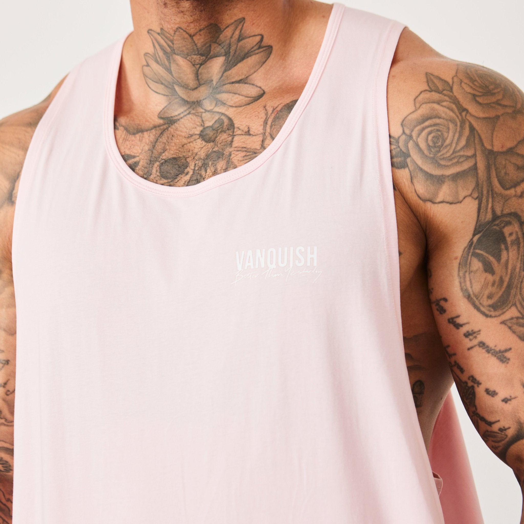 Vanquish BTY Himalayan Pink Loose Fit Tank Top - Vanquish Fitness