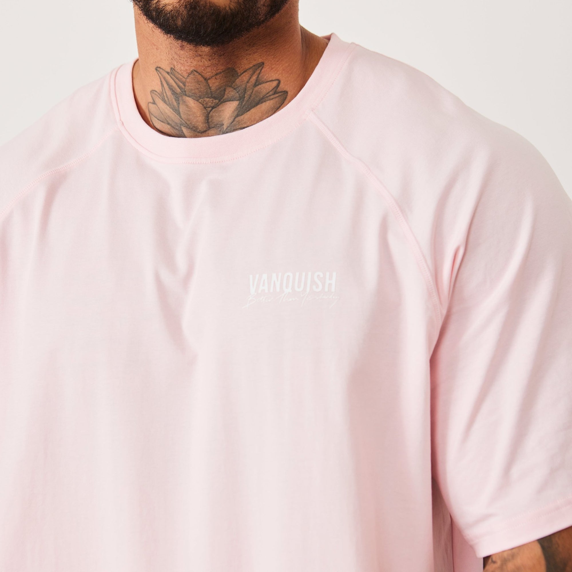 Vanquish BTY Himalayan Pink Oversized Raglan T Shirt - Vanquish Fitness