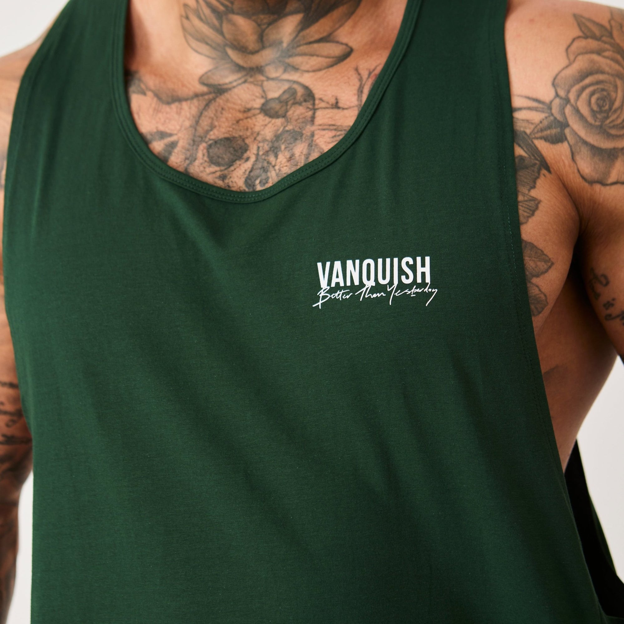 Vanquish BTY Palm Green Loose Fit Tank Top - Vanquish Fitness
