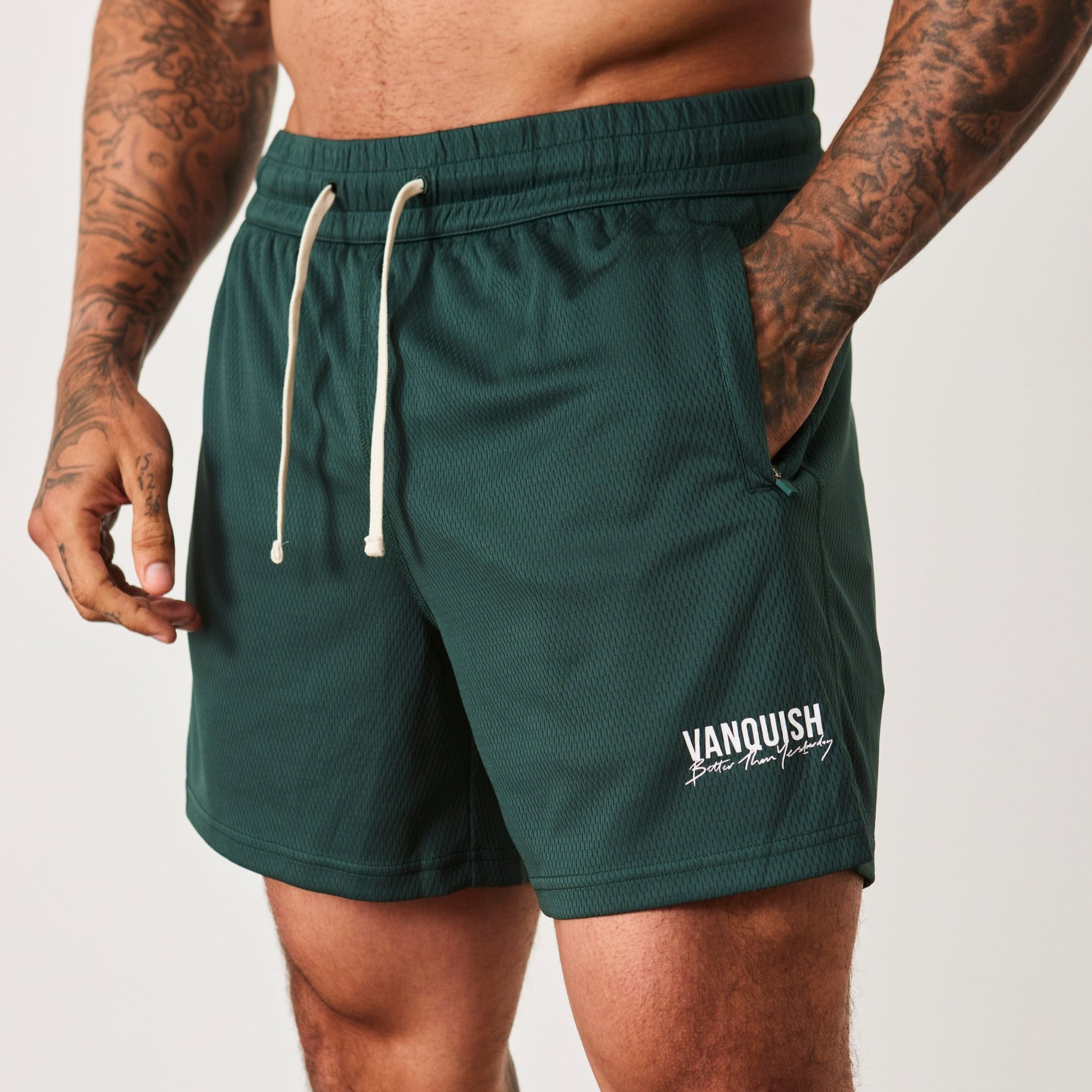 Vanquish BTY Palm Green Mesh Shorts - Vanquish Fitness