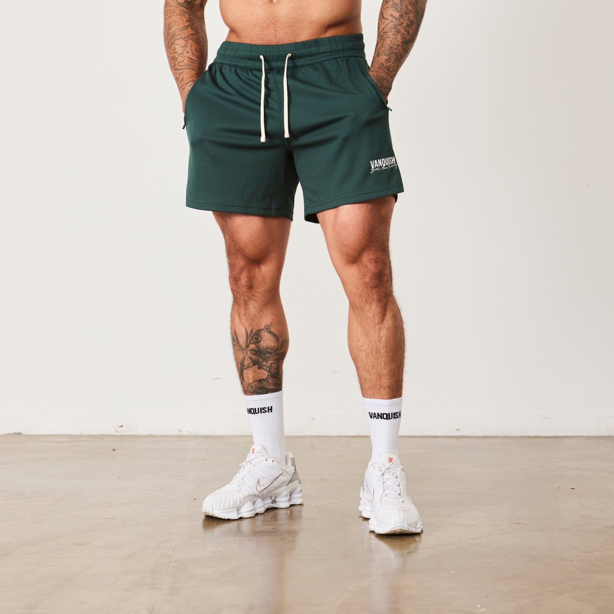 Vanquish BTY Palm Green Mesh Shorts - Vanquish Fitness