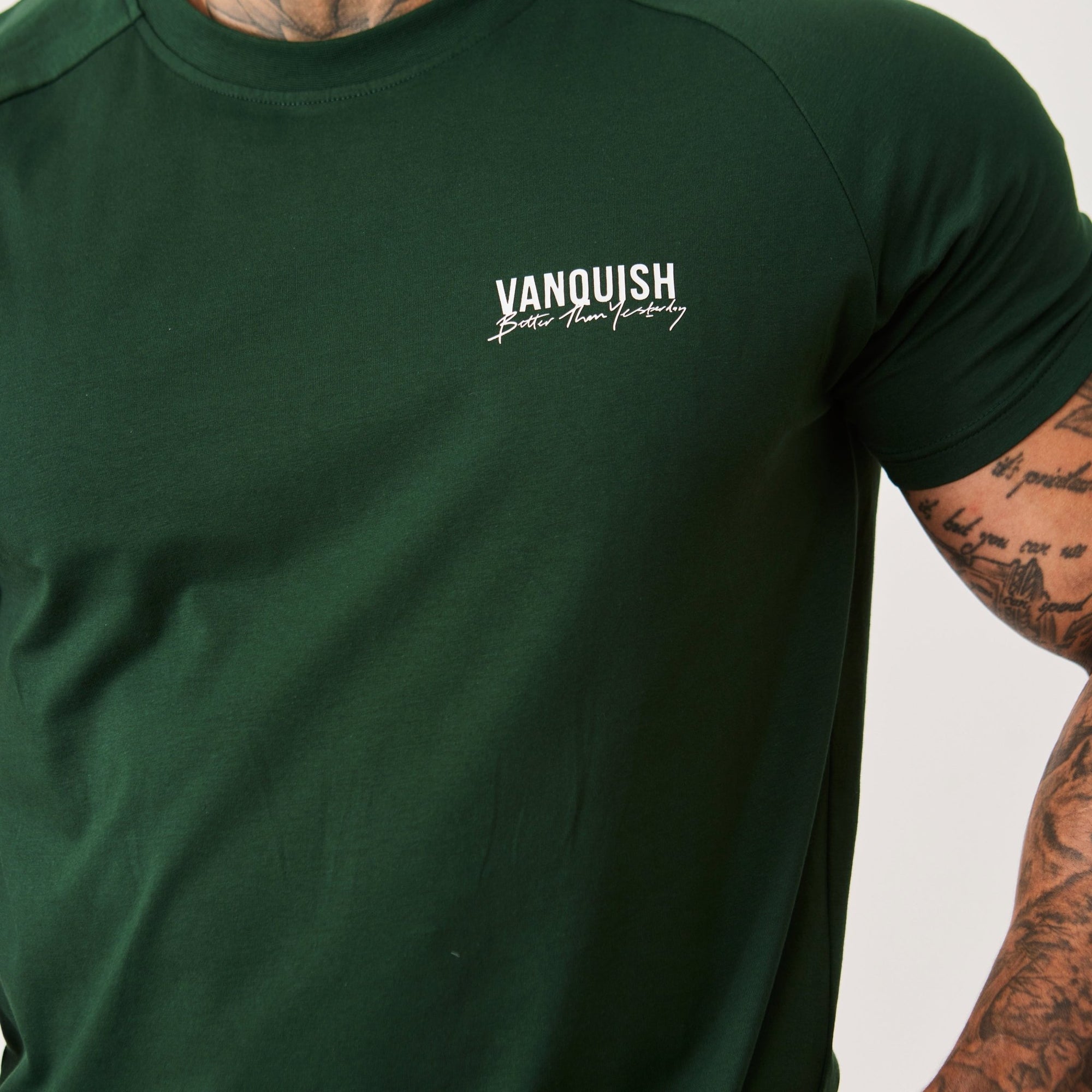Vanquish BTY Palm Green Slim Fit Raglan T Shirt - Vanquish Fitness