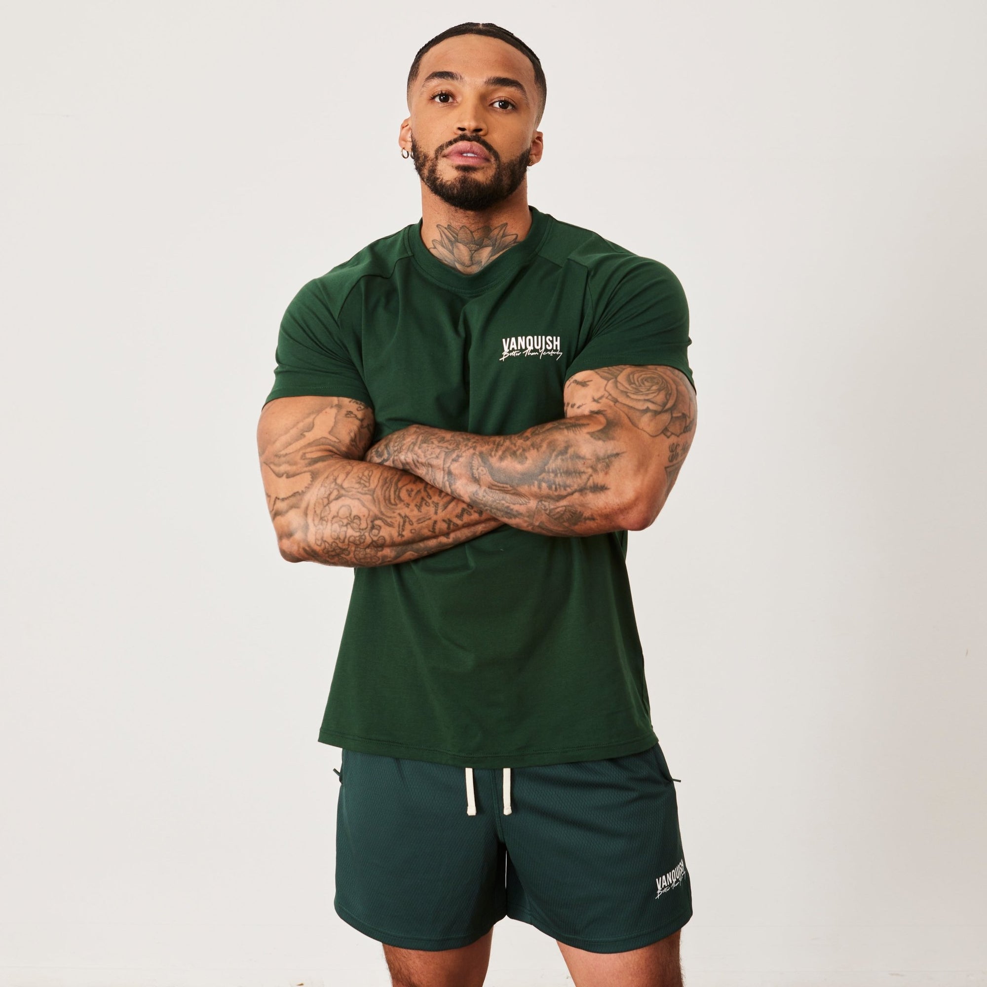 Vanquish BTY Palm Green Slim Fit Raglan T Shirt - Vanquish Fitness