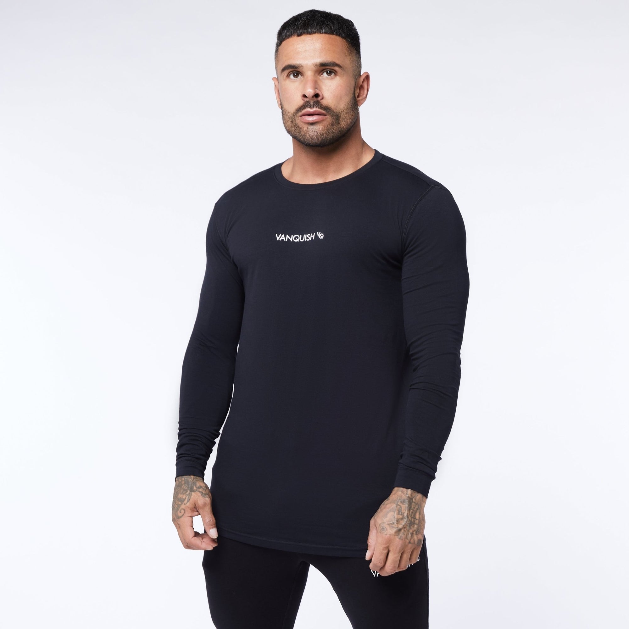 Vanquish Core Black Long Sleeved T Shirt - Vanquish Fitness
