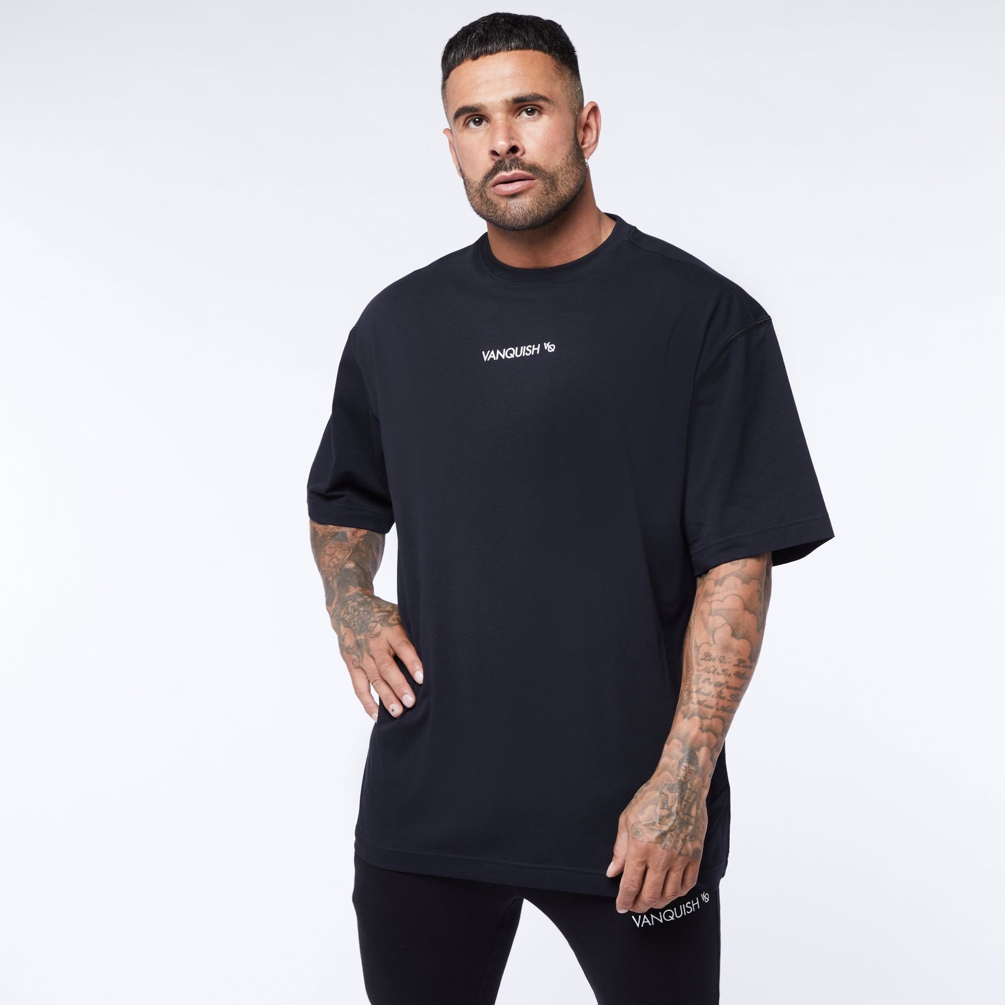 Vanquish Core Black Oversized T Shirt - Vanquish Fitness
