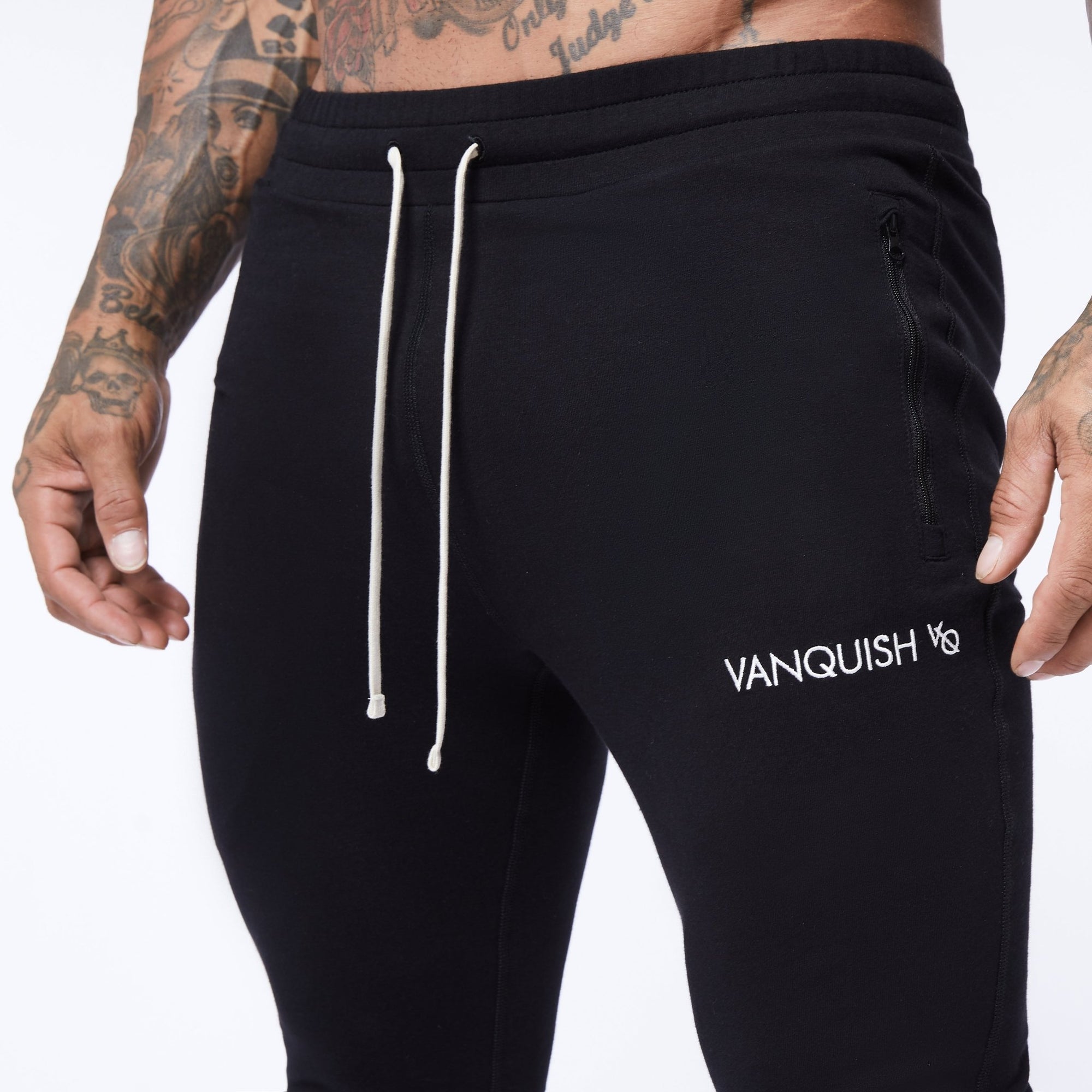 Vanquish Core Black Tapered Sweatpants - Vanquish Fitness