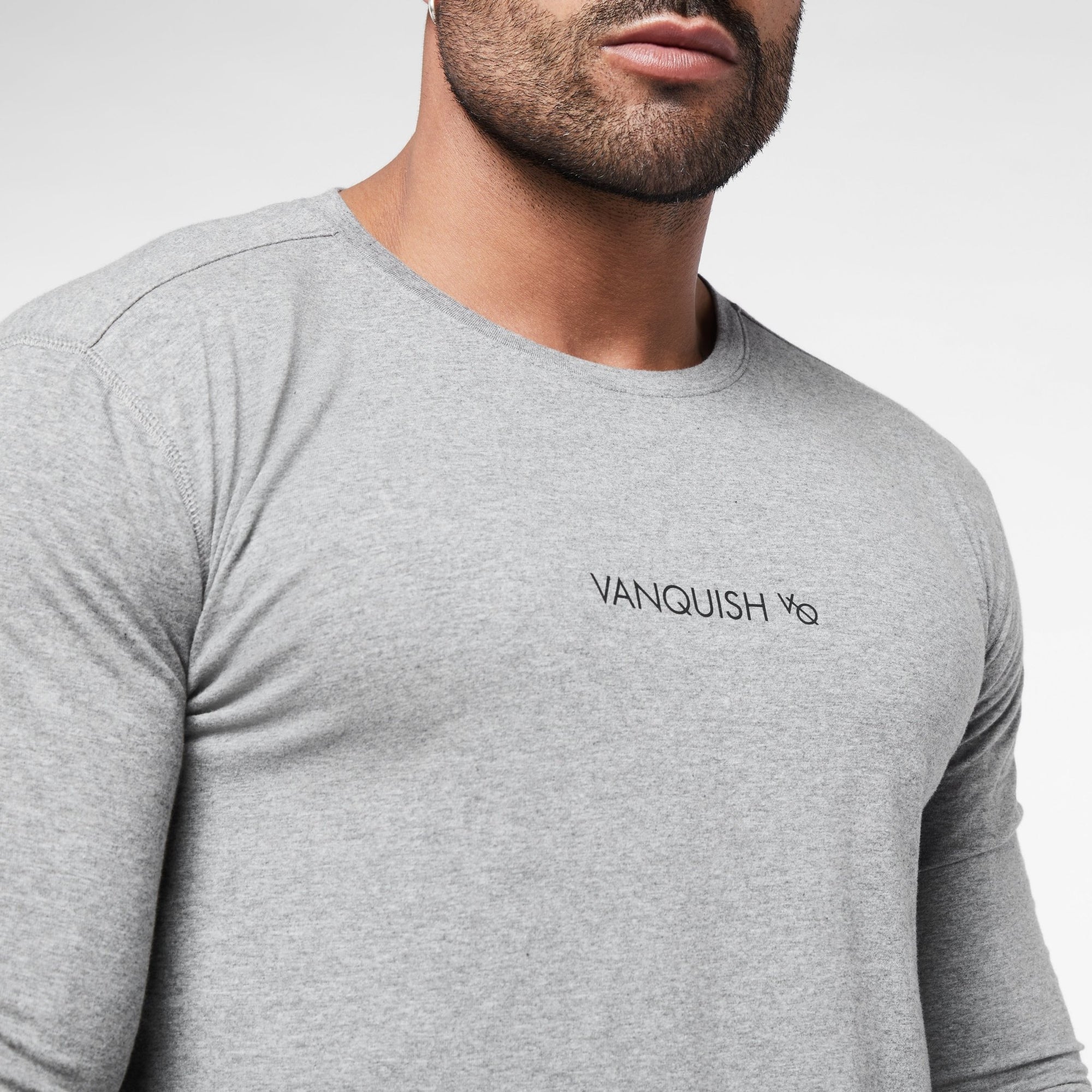Vanquish Core Grey Long Sleeved T Shirt - Vanquish Fitness