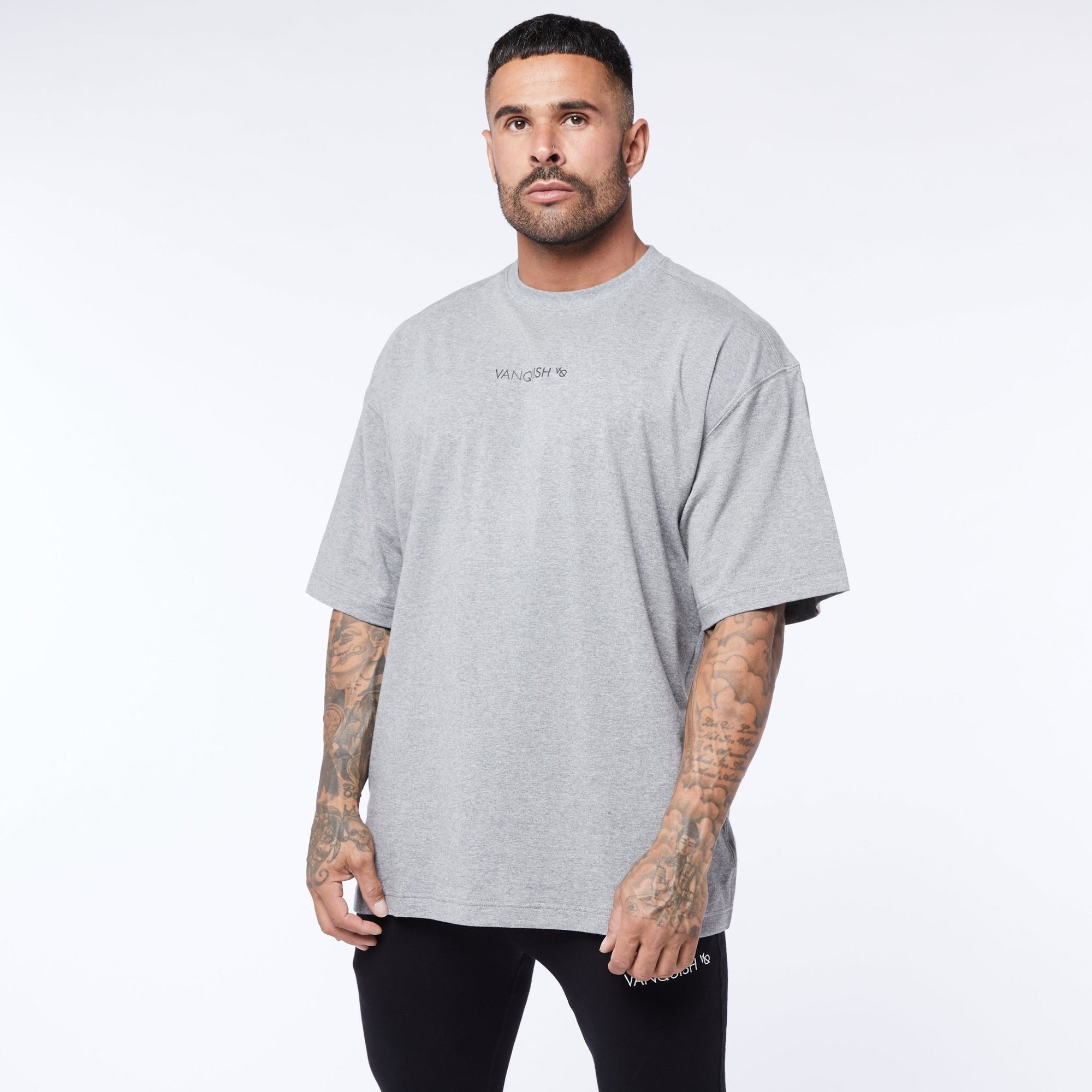 Vanquish Core Grey Oversized T Shirt - Vanquish Fitness
