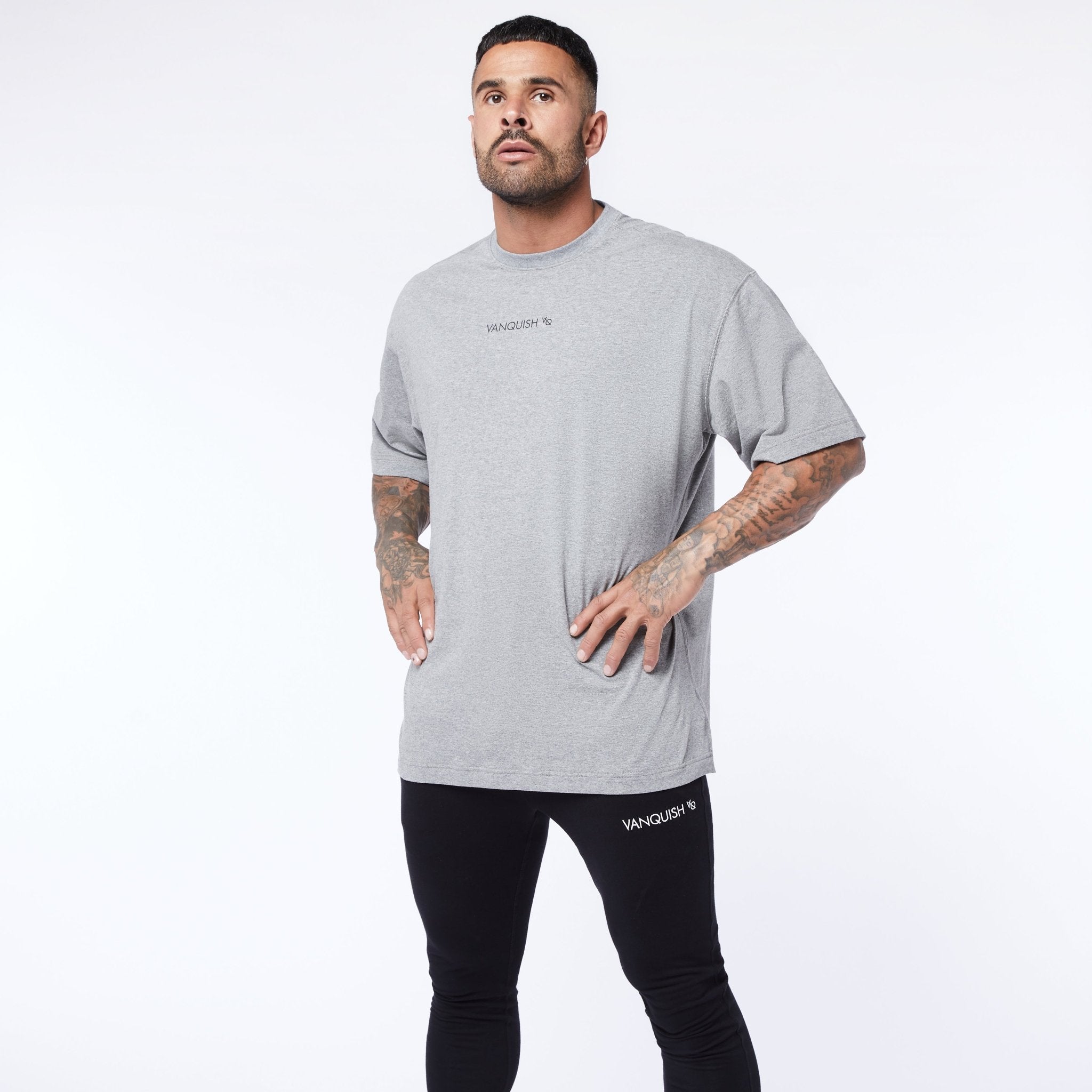 Vanquish Core Grey Oversized T Shirt - Vanquish Fitness