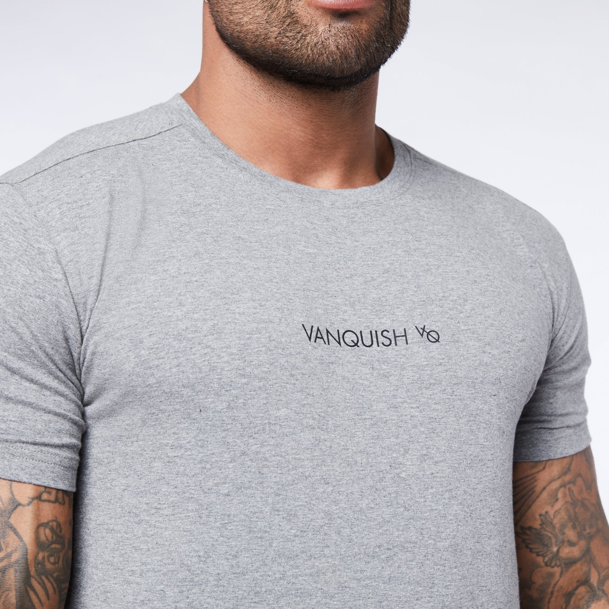 Vanquish Core Grey Short Sleeved T Shirt - Vanquish Fitness