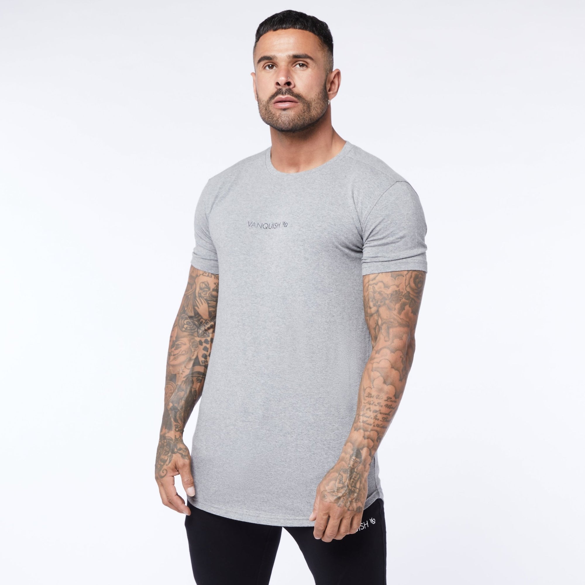 Vanquish Core Grey Short Sleeved T Shirt - Vanquish Fitness