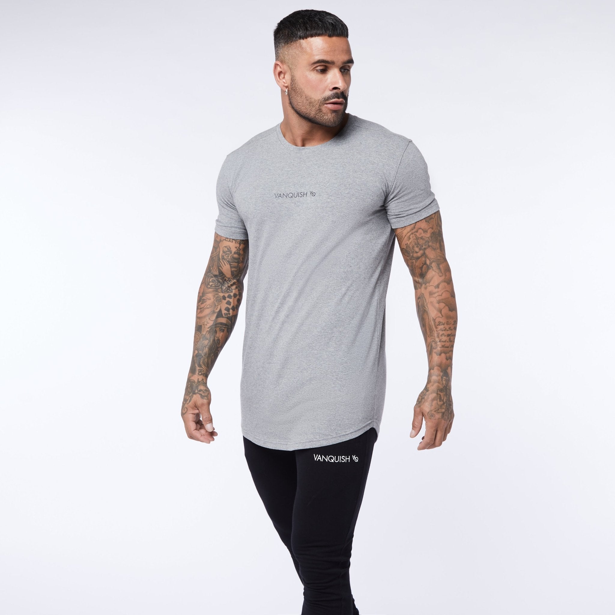 Vanquish Core Grey Short Sleeved T Shirt - Vanquish Fitness