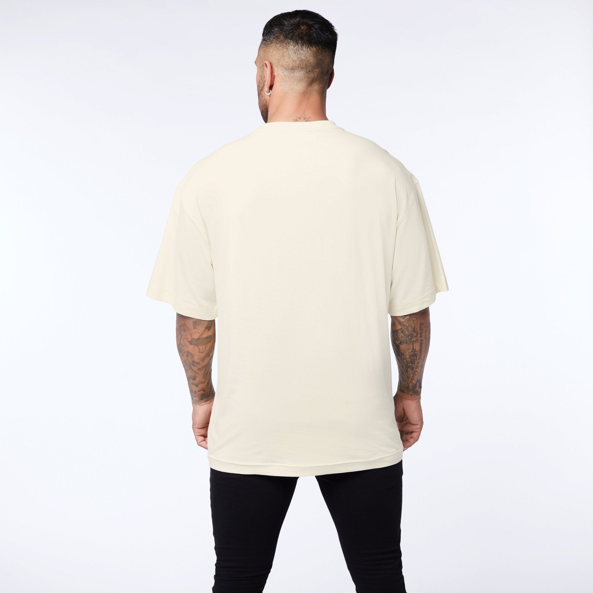 Vanquish Core Off White Oversized T Shirt - Vanquish Fitness