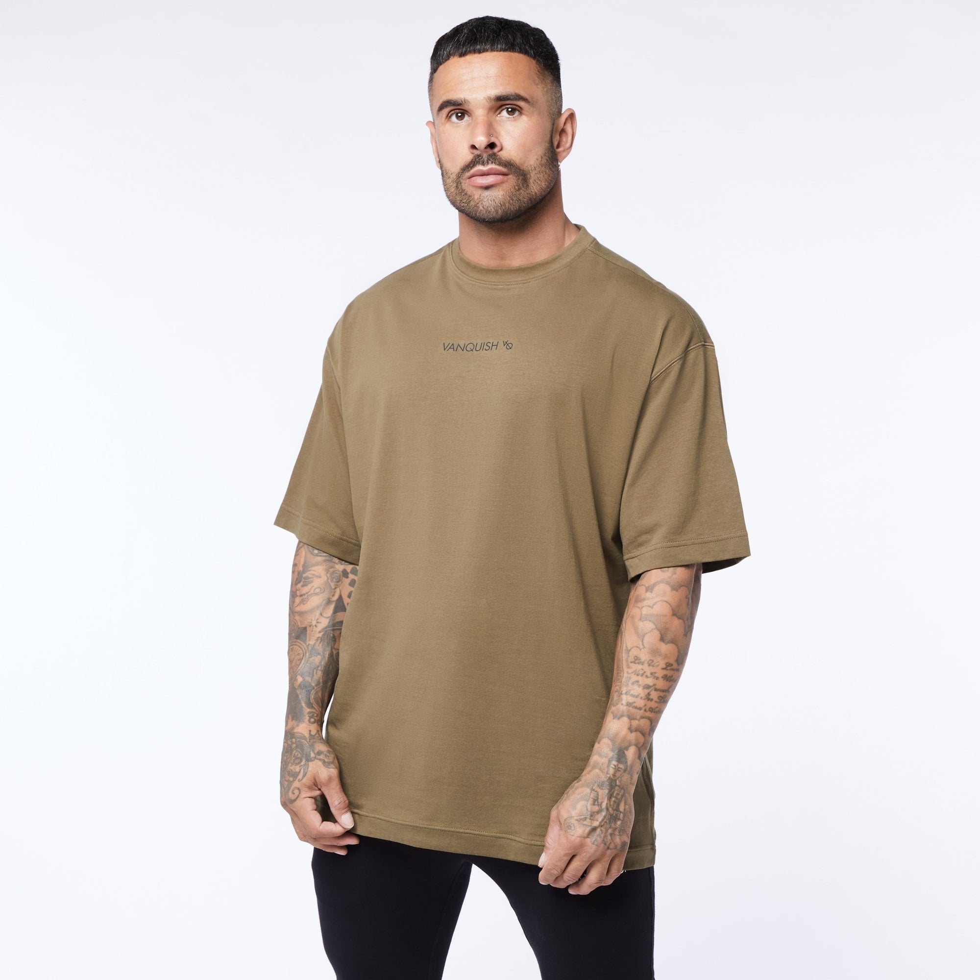 Vanquish Core Olive Oversized T Shirt - Vanquish Fitness