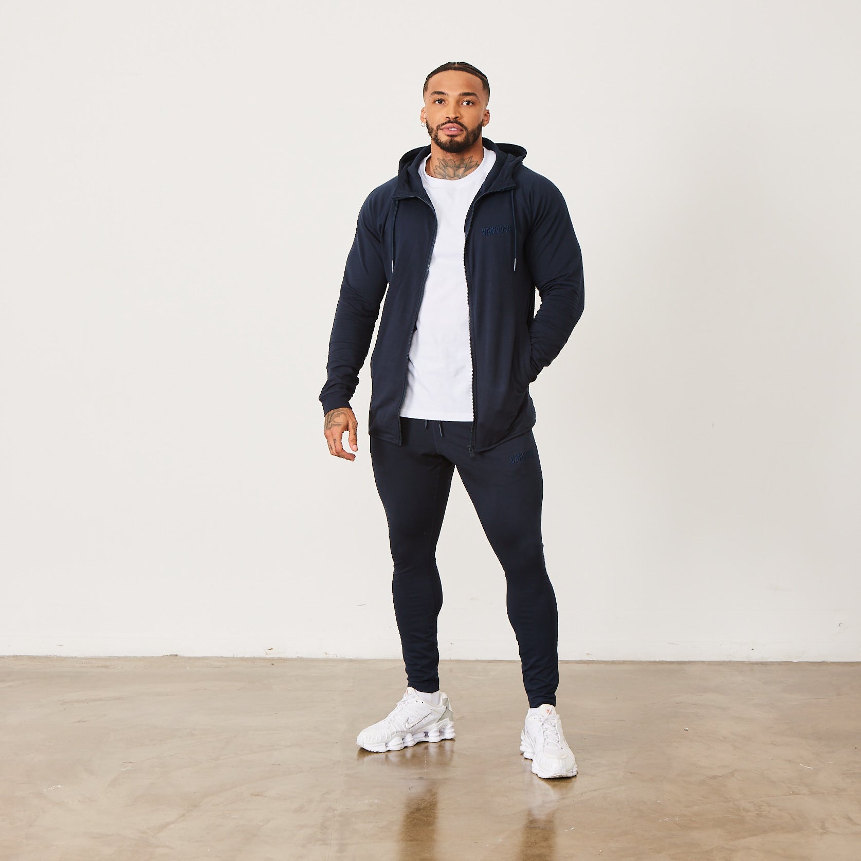 Vanquish Eclipse V2 Navy Blue Tapered Sweatpants - Vanquish Fitness