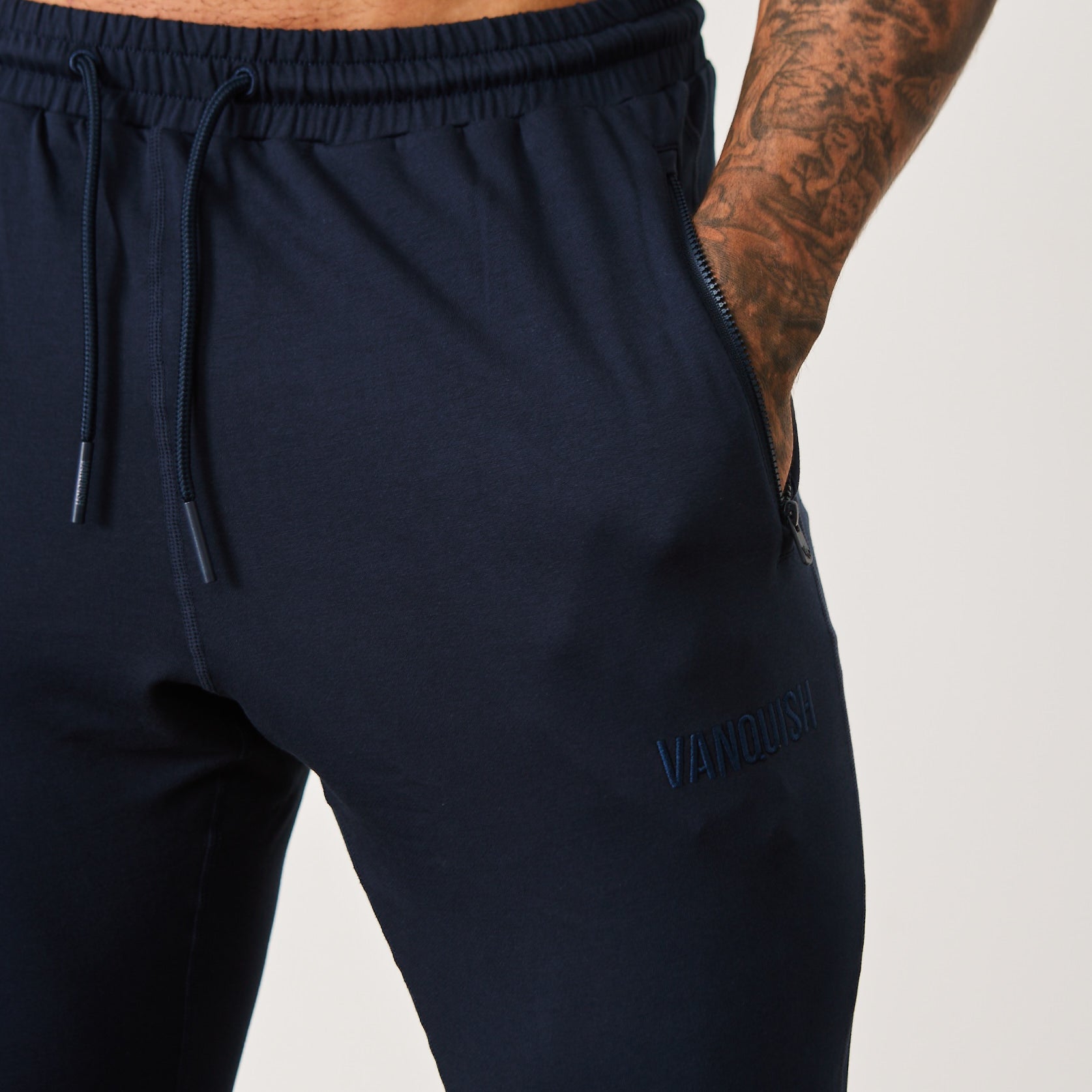 Vanquish Eclipse V2 Navy Blue Tapered Sweatpants - Vanquish Fitness