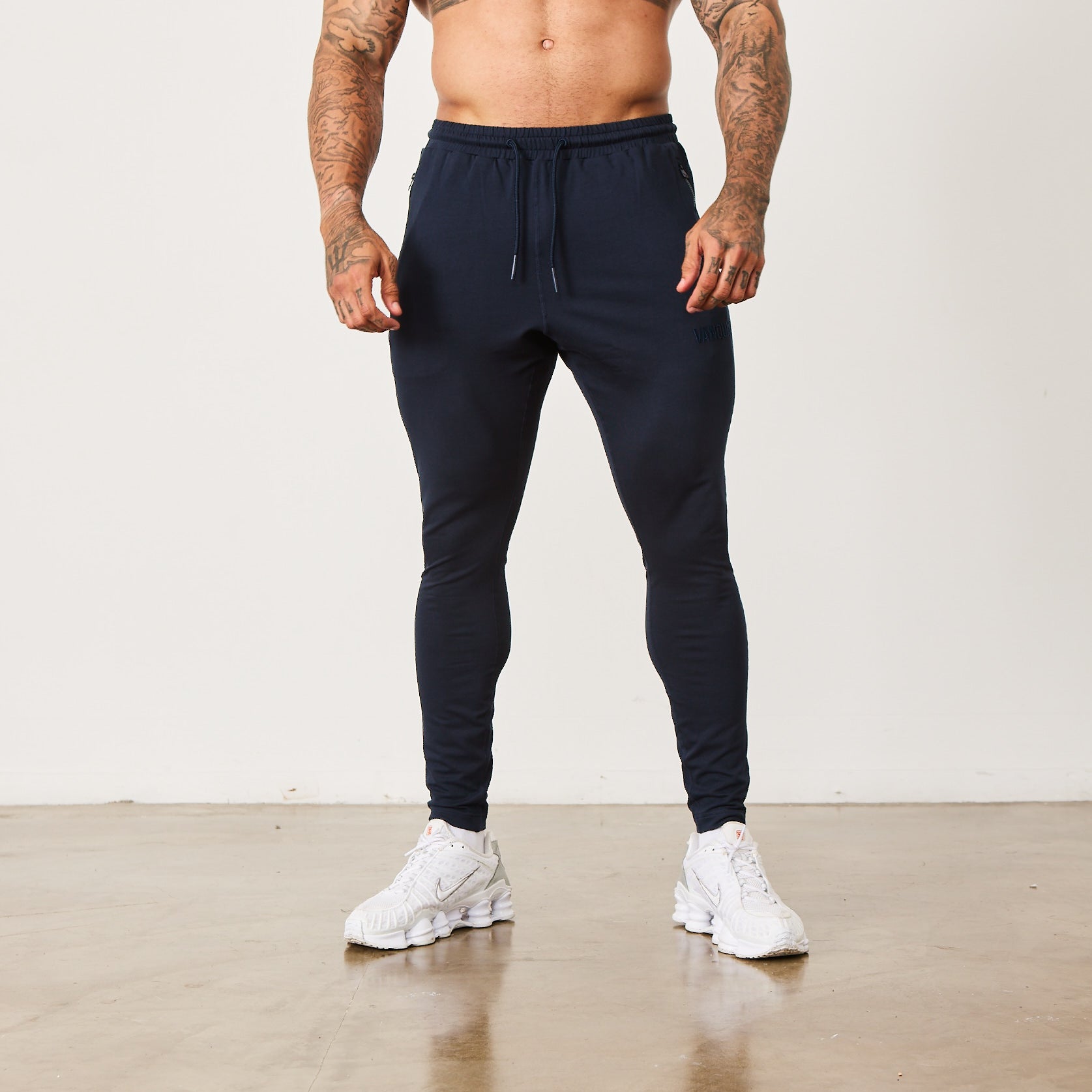 Vanquish Eclipse V2 Navy Blue Tapered Sweatpants - Vanquish Fitness