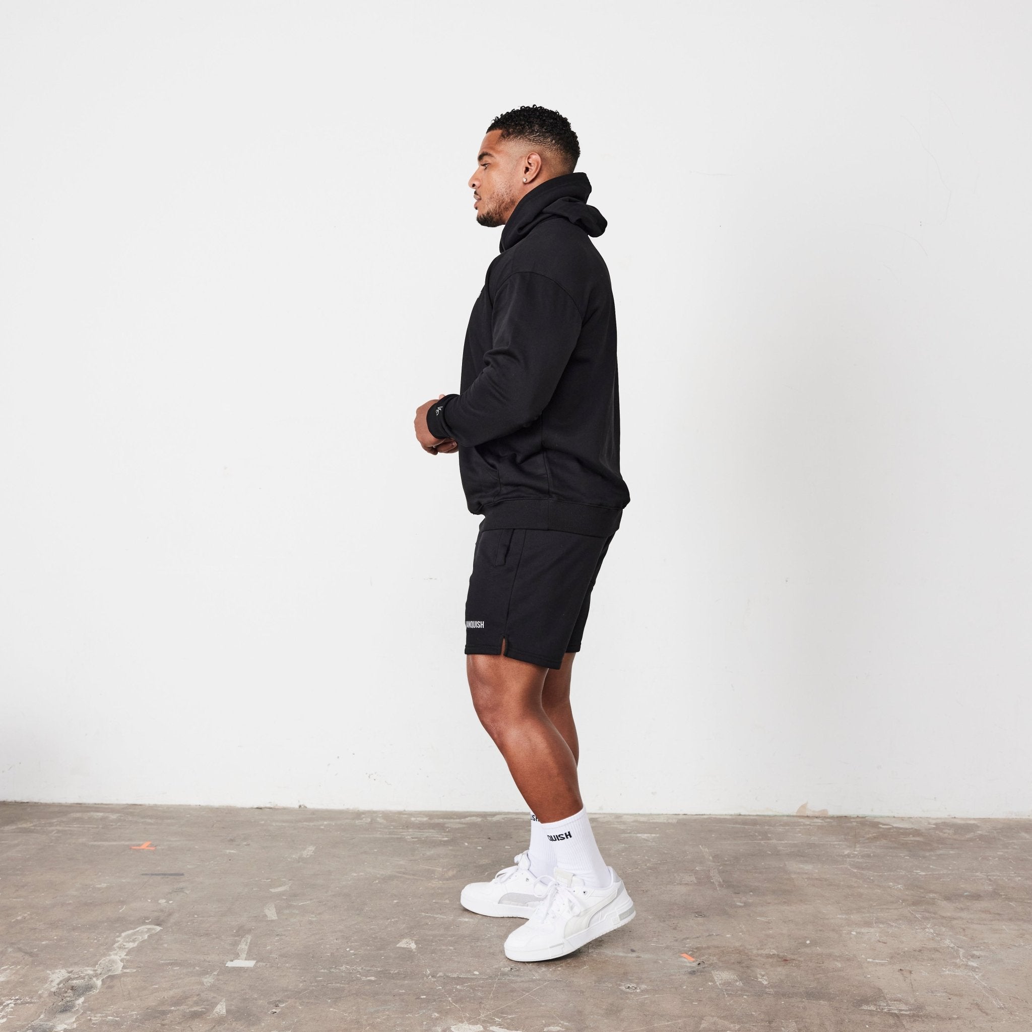 Vanquish Essential Black Oversized Pullover Hoodie - Vanquish Fitness